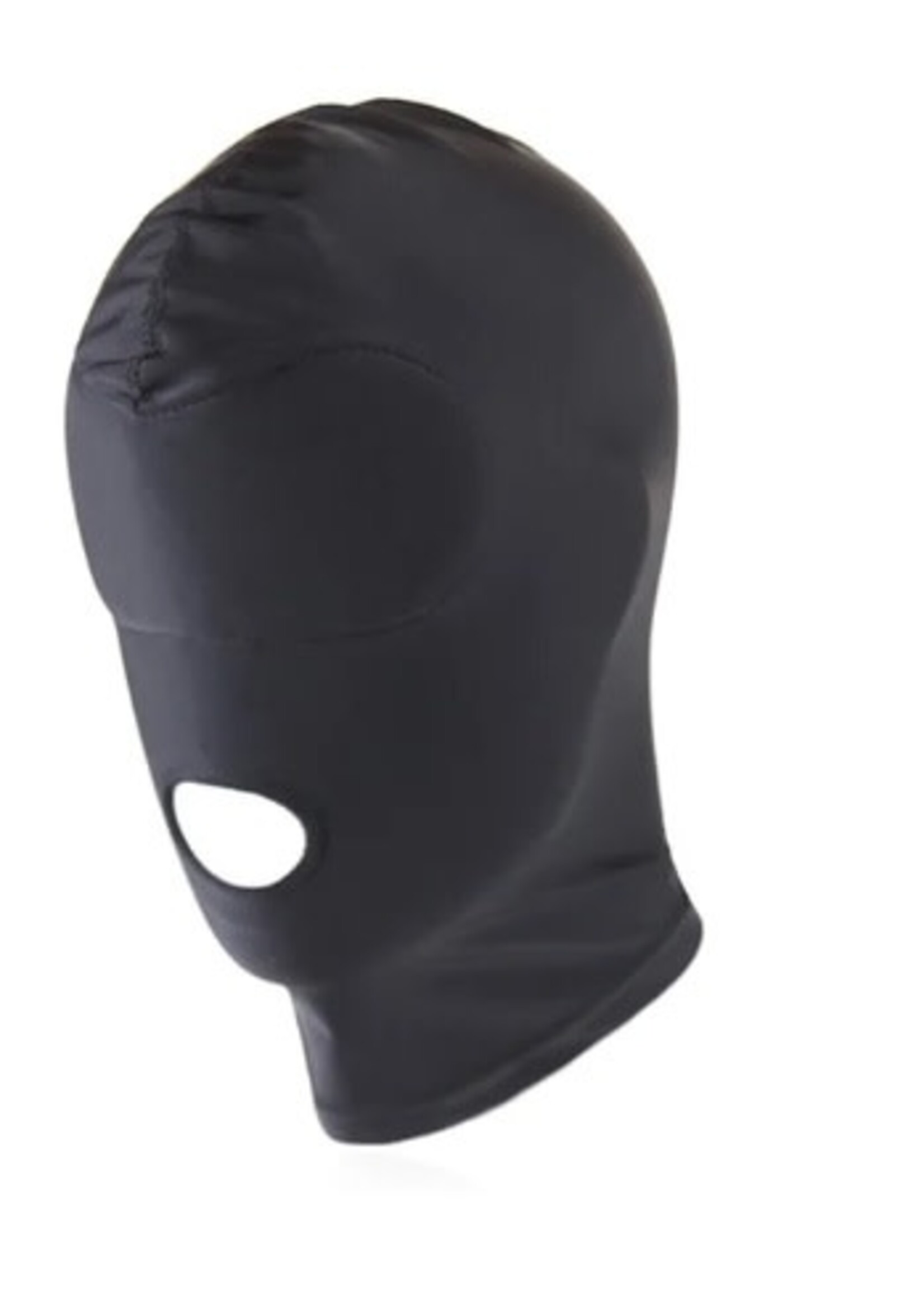 Bivakmuts - gesloten ogen open mond - zwart