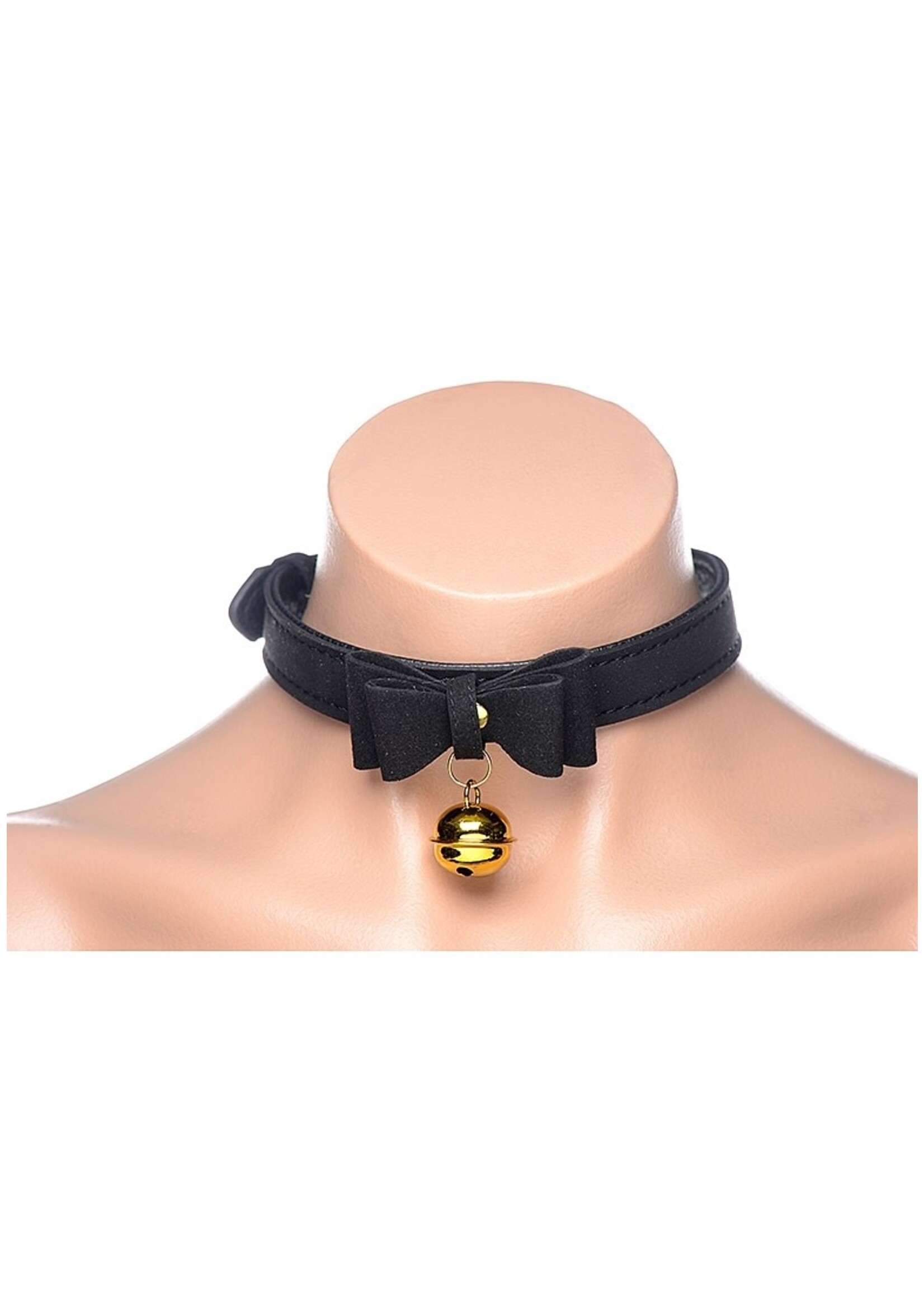 XR Brands Golden kitty-cat bell collar