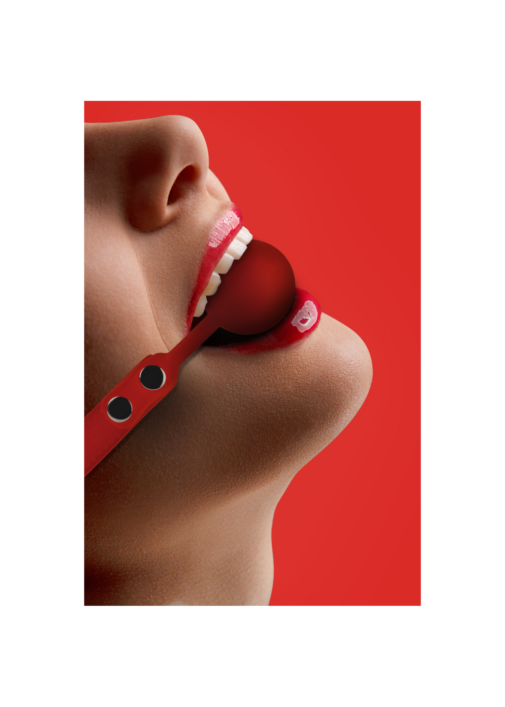 Ouch! Silicone ball gag - rood