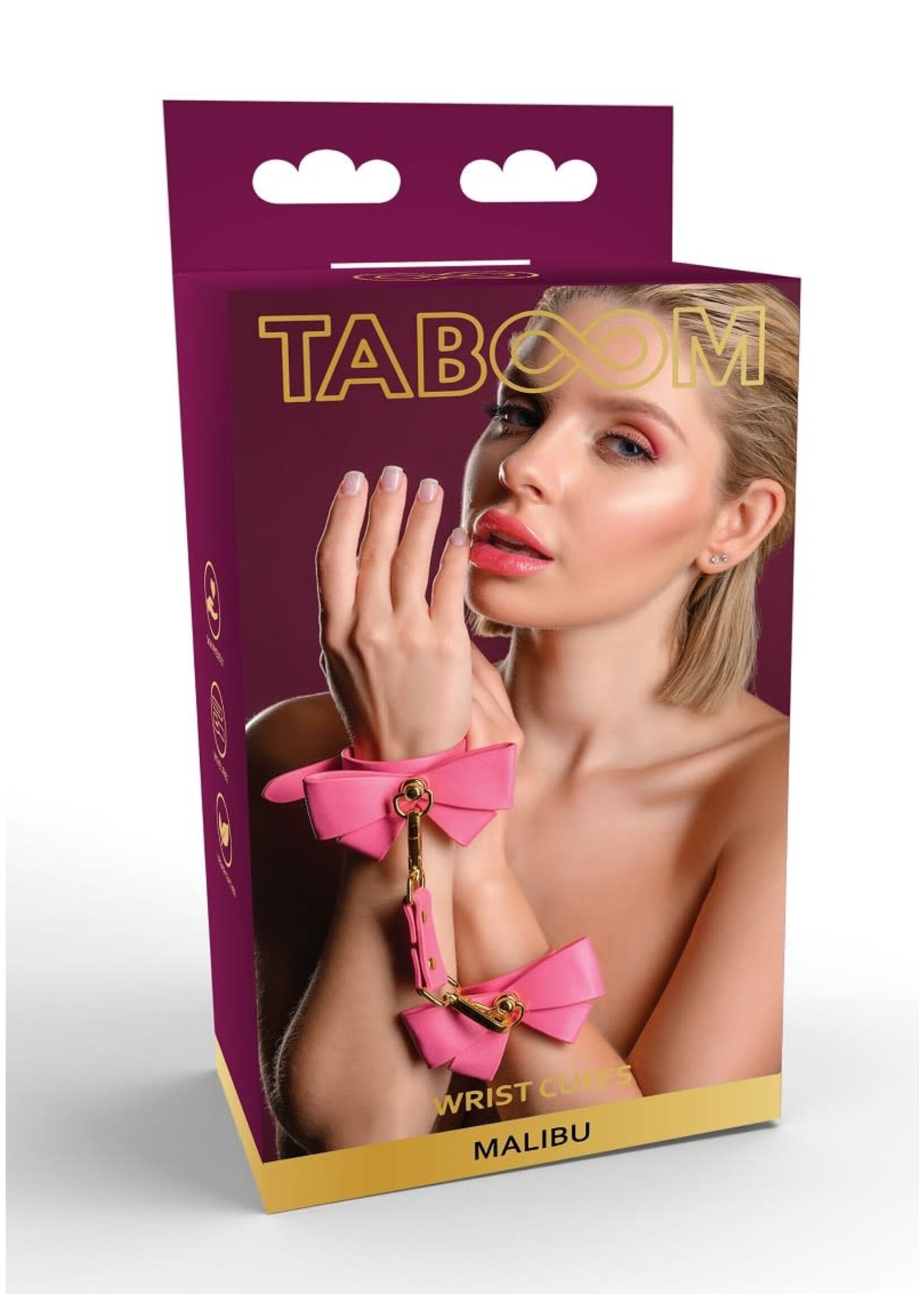 Taboom Malibu bow tie wrist cuffs - pink