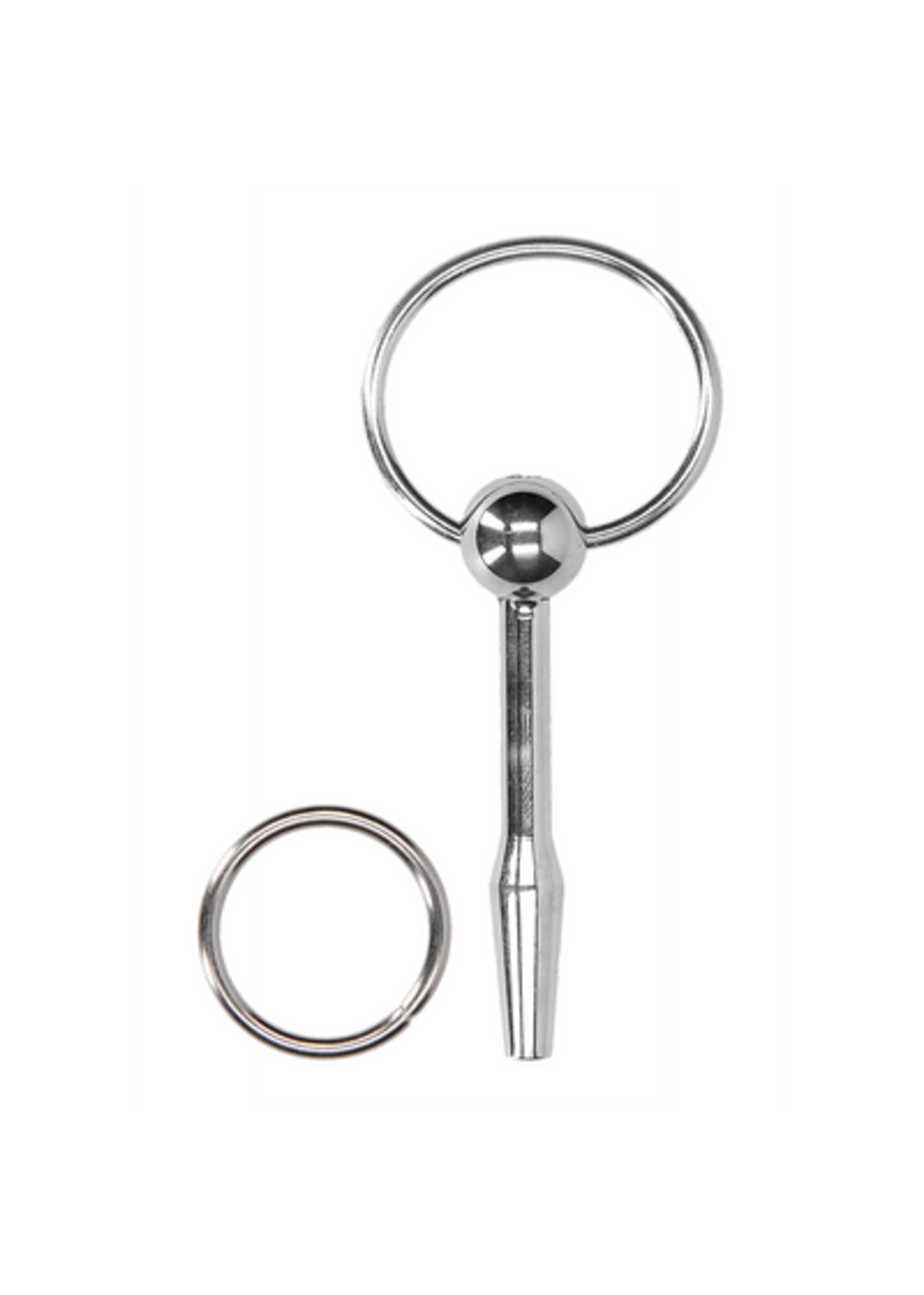 Ouch! Metal penis plug