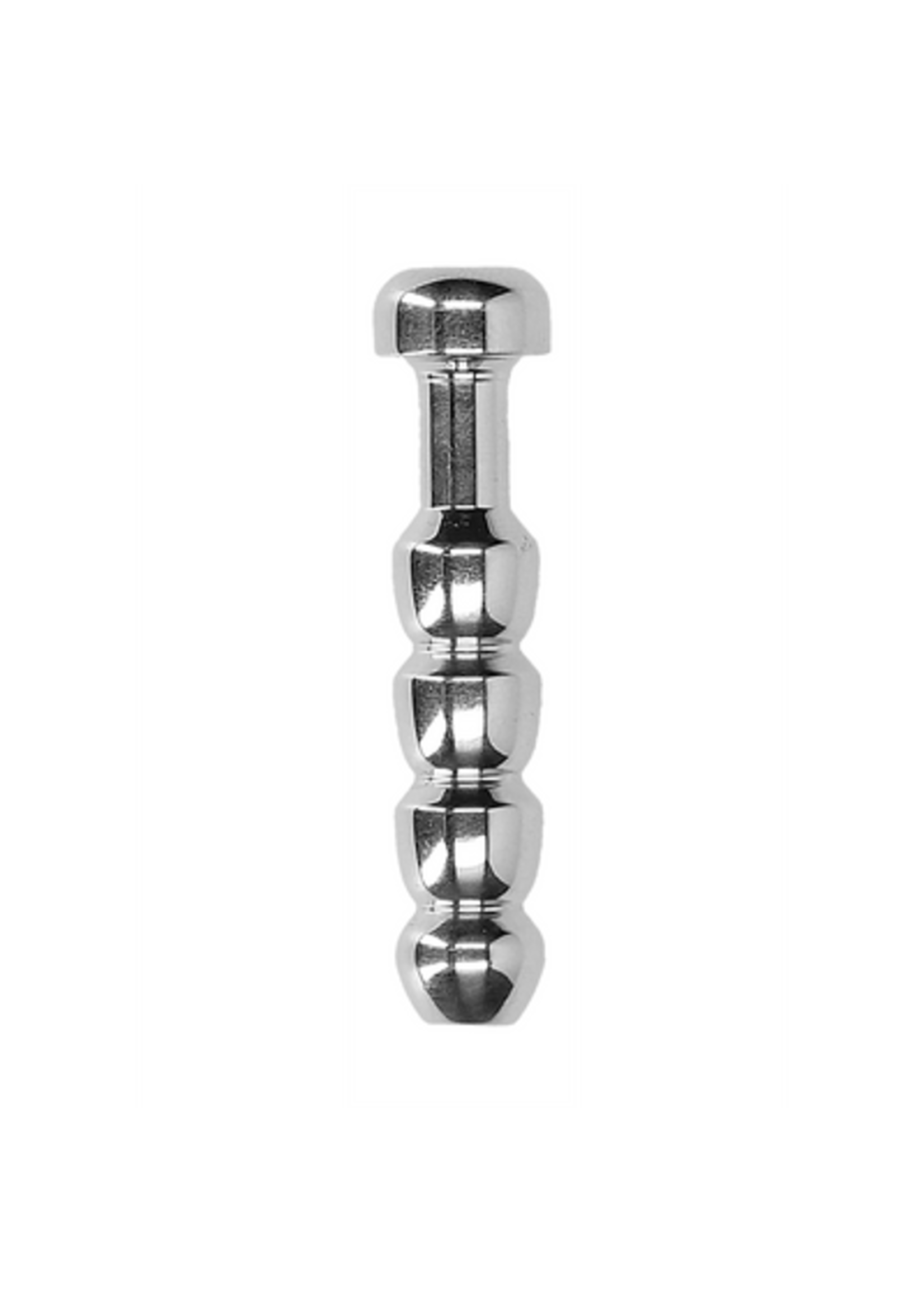Ouch! Ribbed hollow penis plug - 0.4" / 10 mm