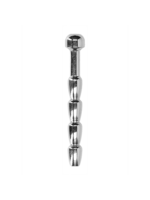 Ouch! Ribbed hollow penis plug - 0.2" / 6 mm