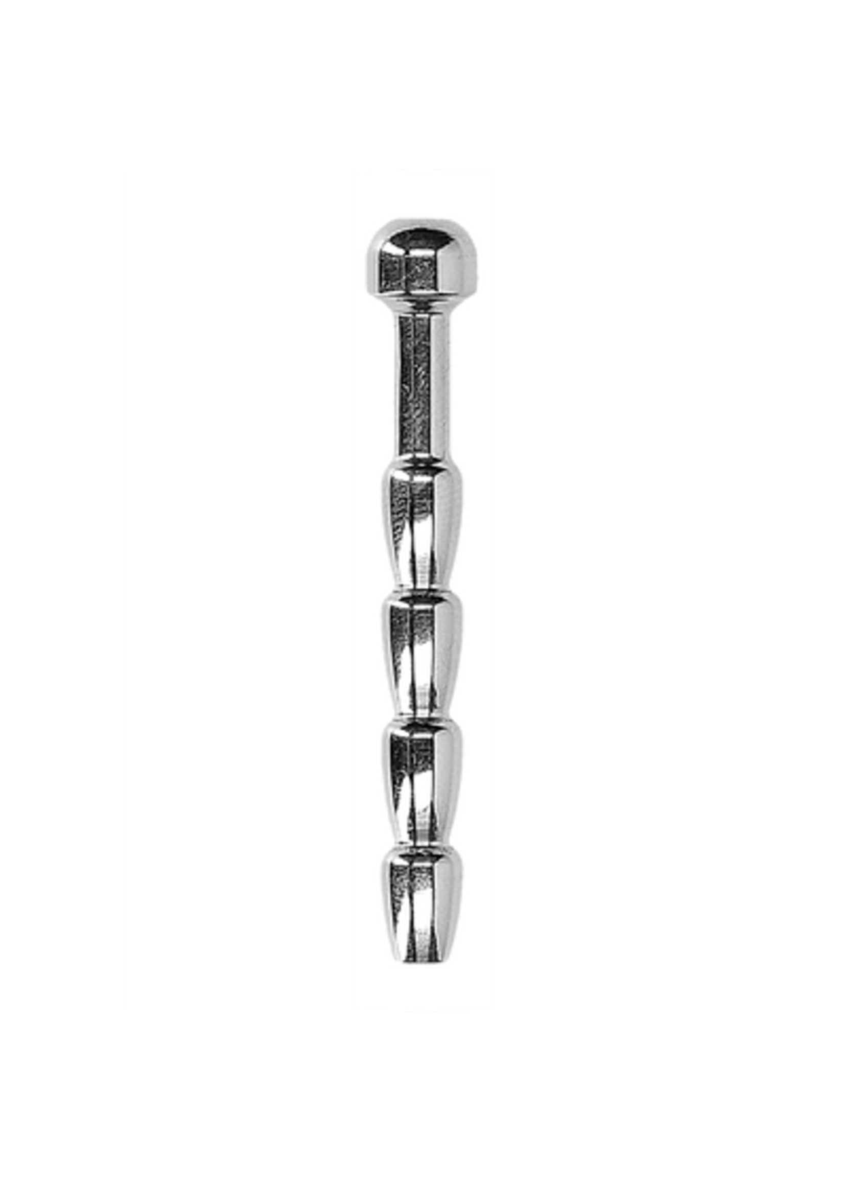 Ouch! Ribbed hollow penis plug - 0.2" / 6 mm