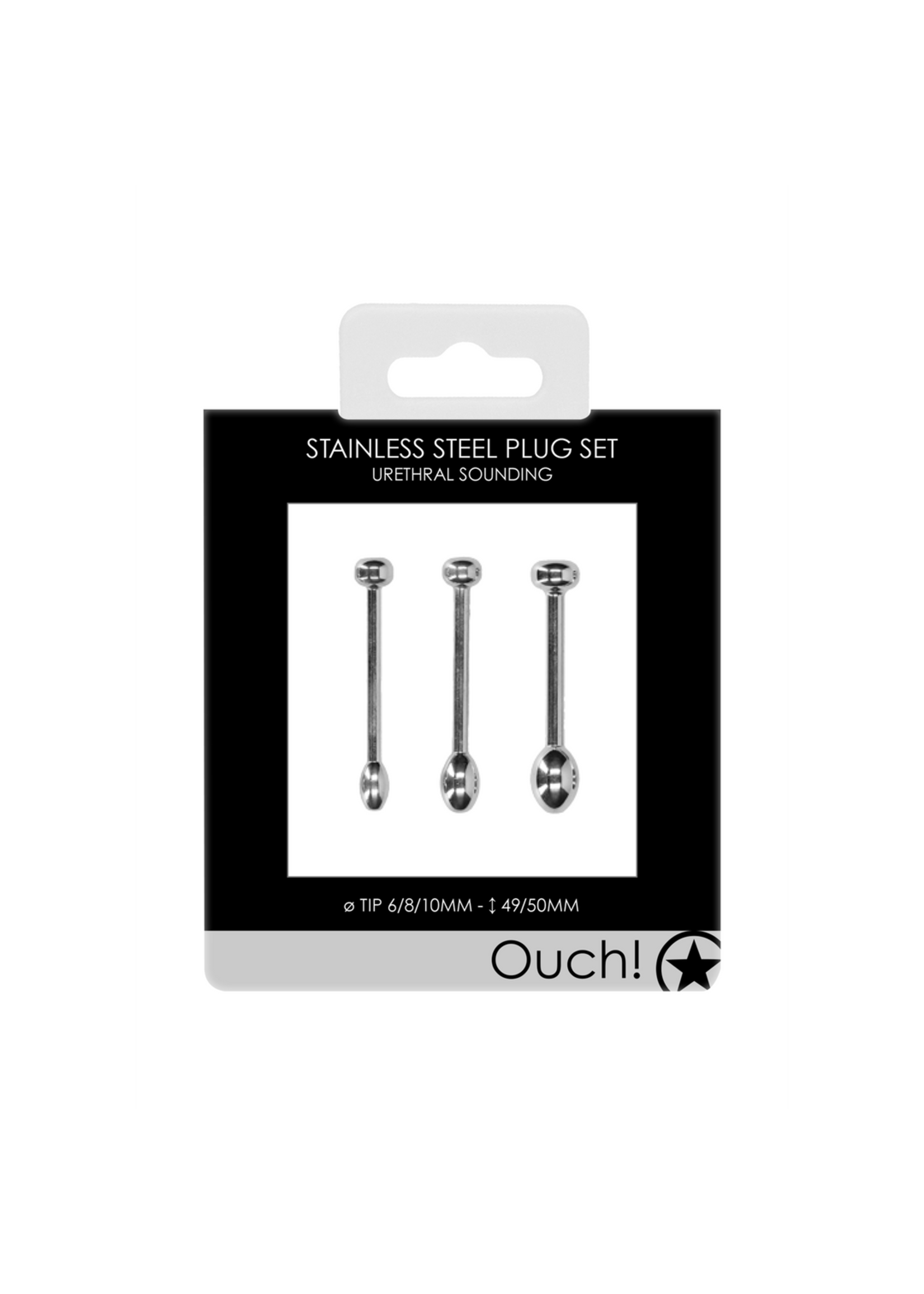 Ouch! Metal penis plug set