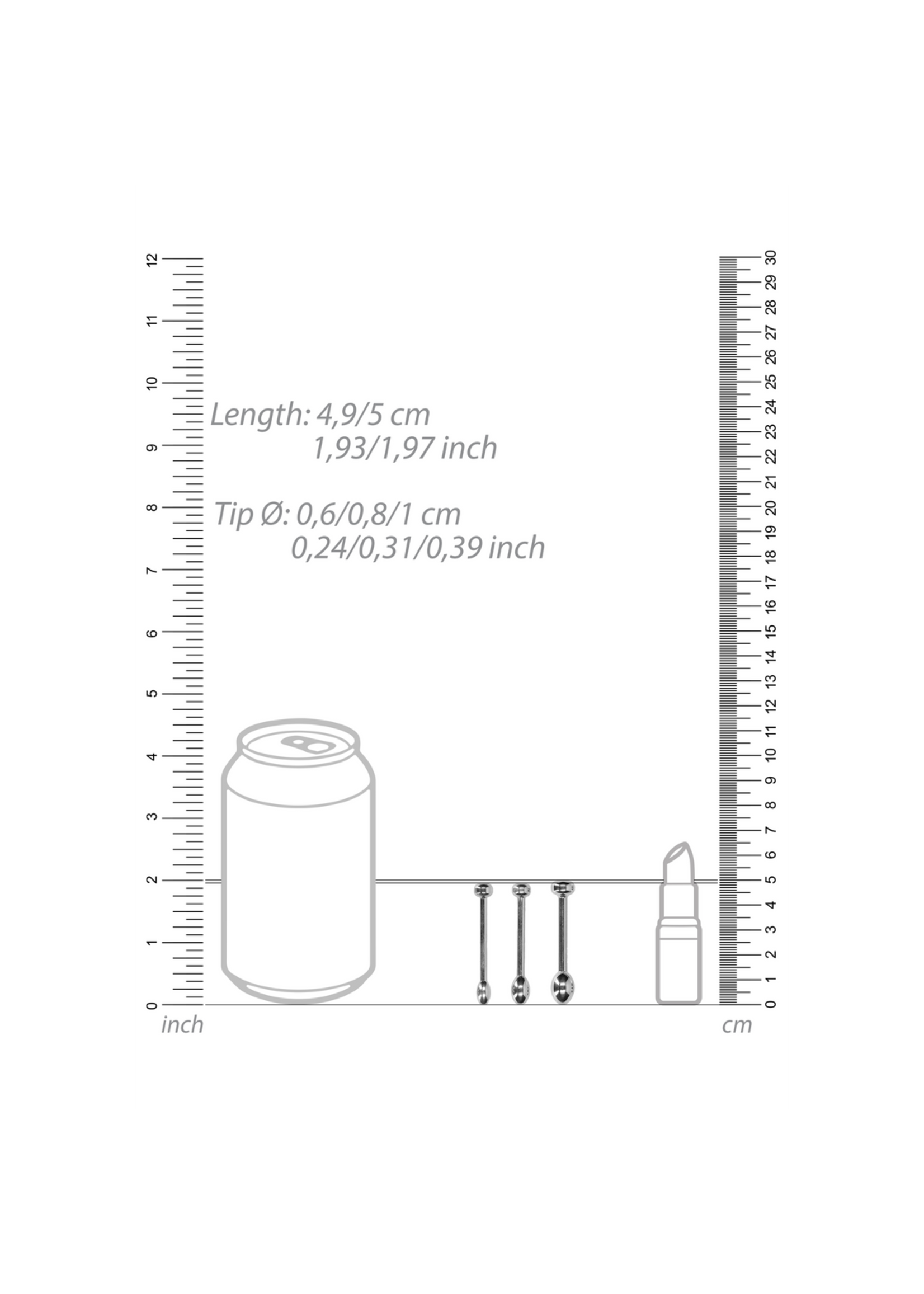 Ouch! Metal penis plug set