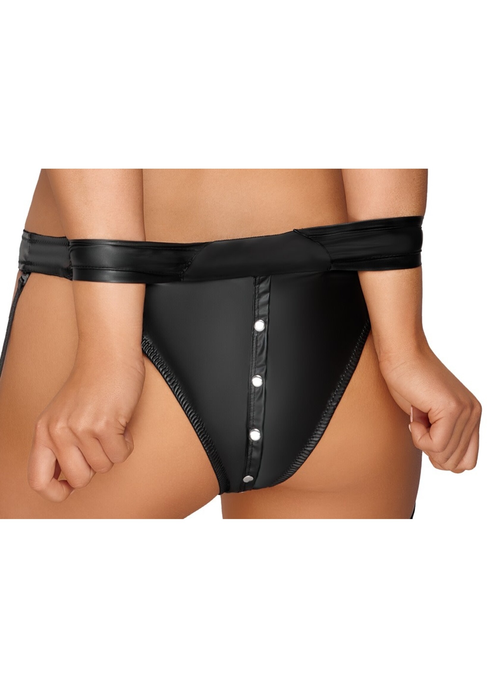 Cotteli Collection Bondage Bralette en jarreltelslip mat