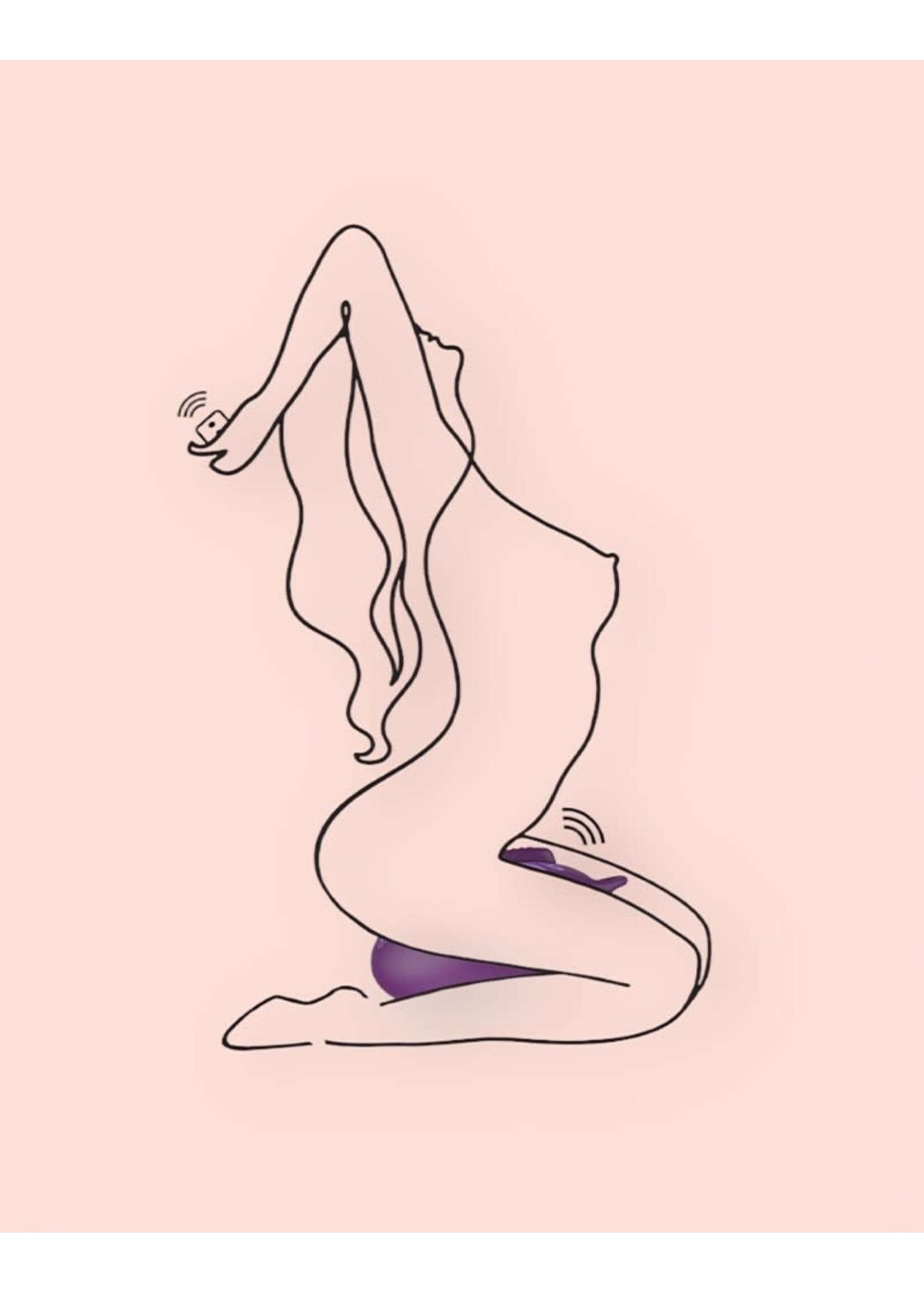 Bouncy bliss Bouncy bliss flow zit-vibrator - paars