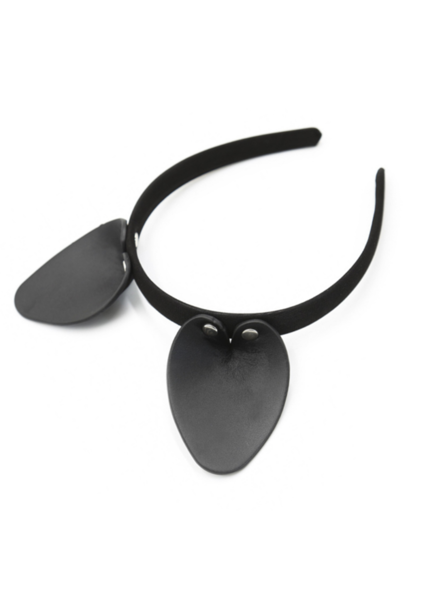 Kinky Diva PU leather cat ears -black