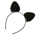 Kinky Diva Vinyl high gloss cat ears -black