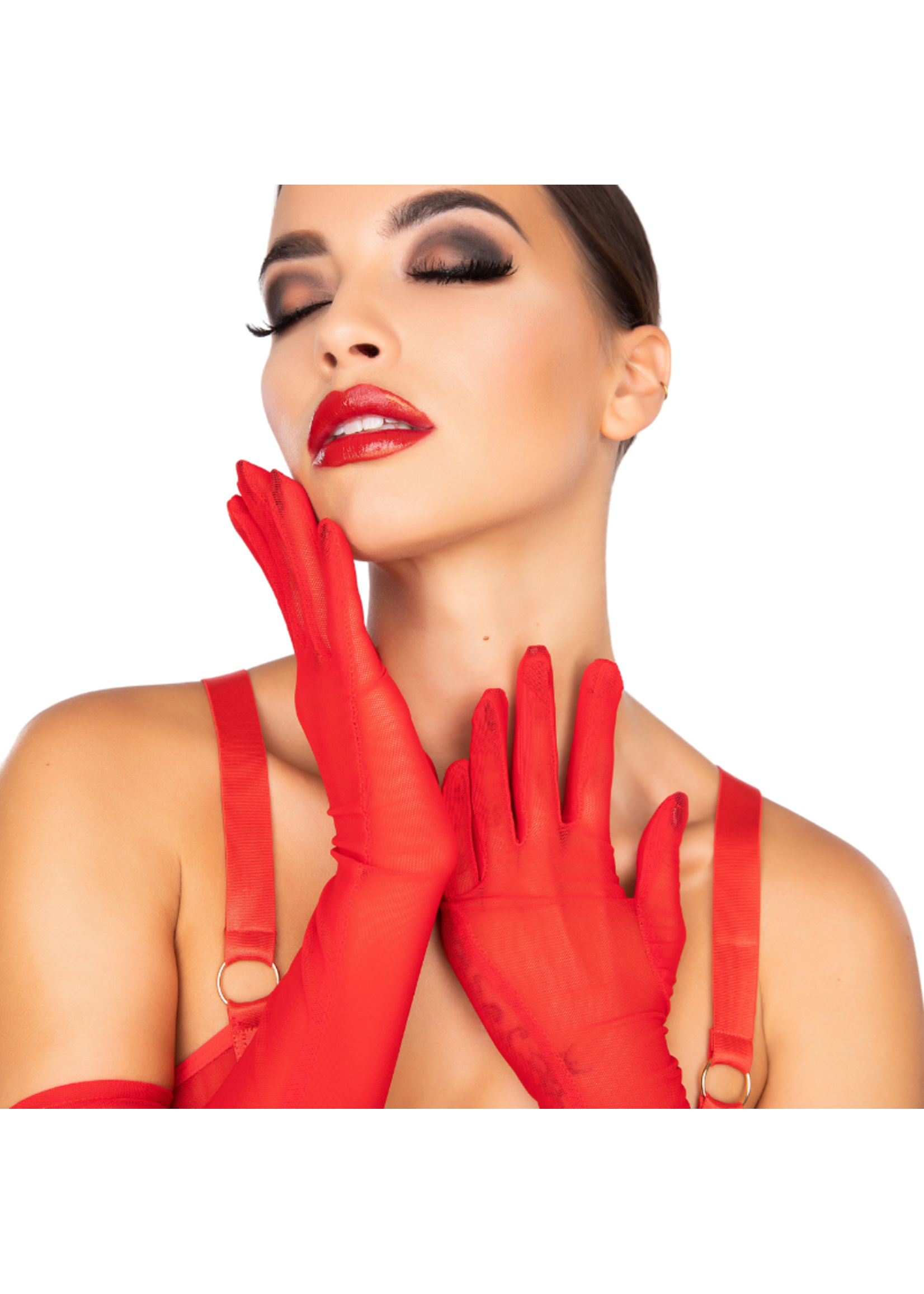 Kinky Diva Seductive gloves - red - OneSize