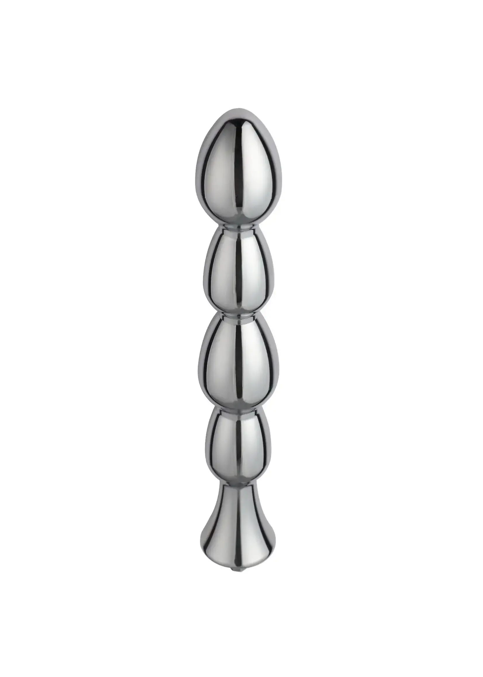 HiSmith Anal ribbed dildo metal 21 cm kliclok - silver