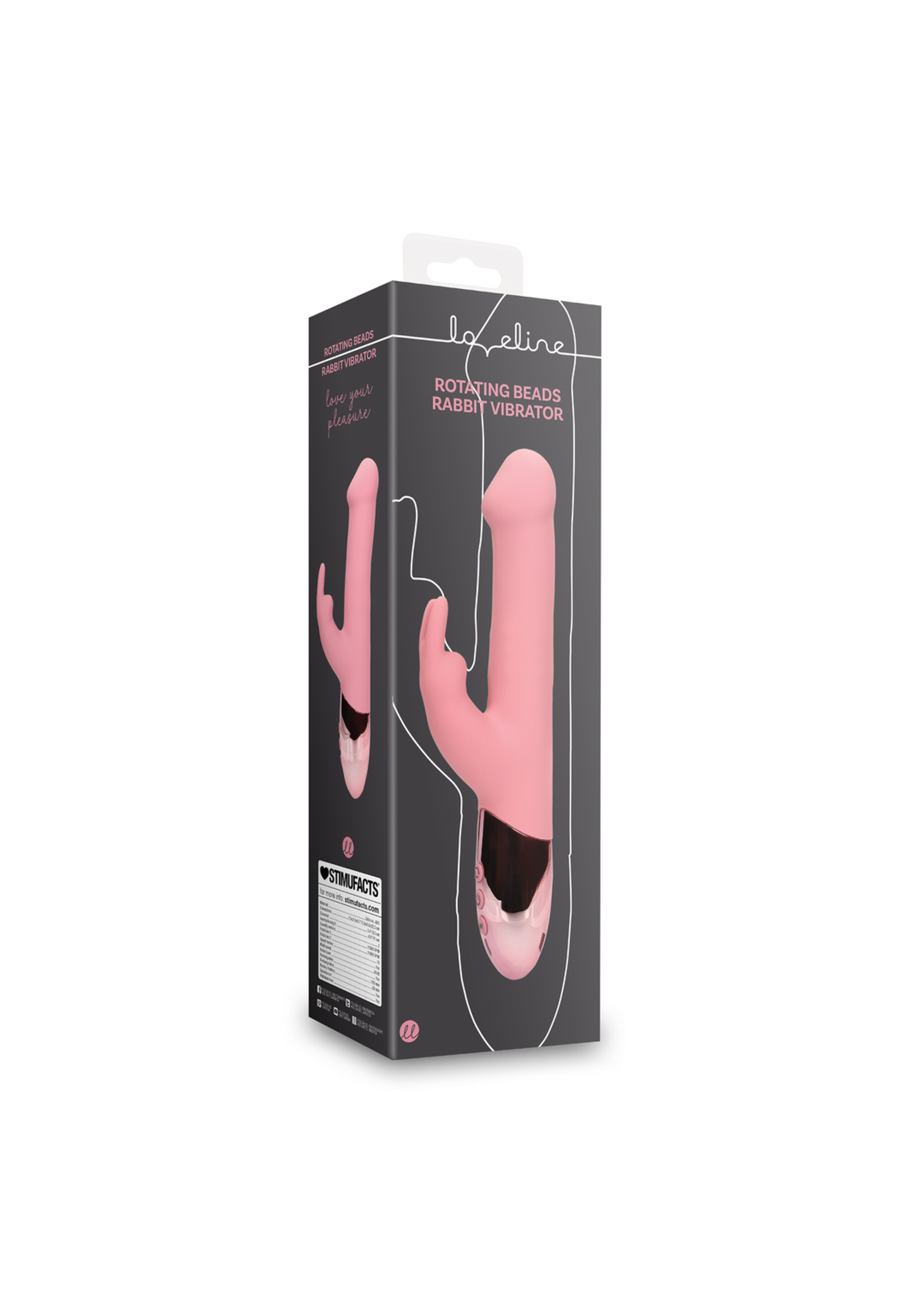 Loveline by Shots Rotating beads rabbit vibrator
