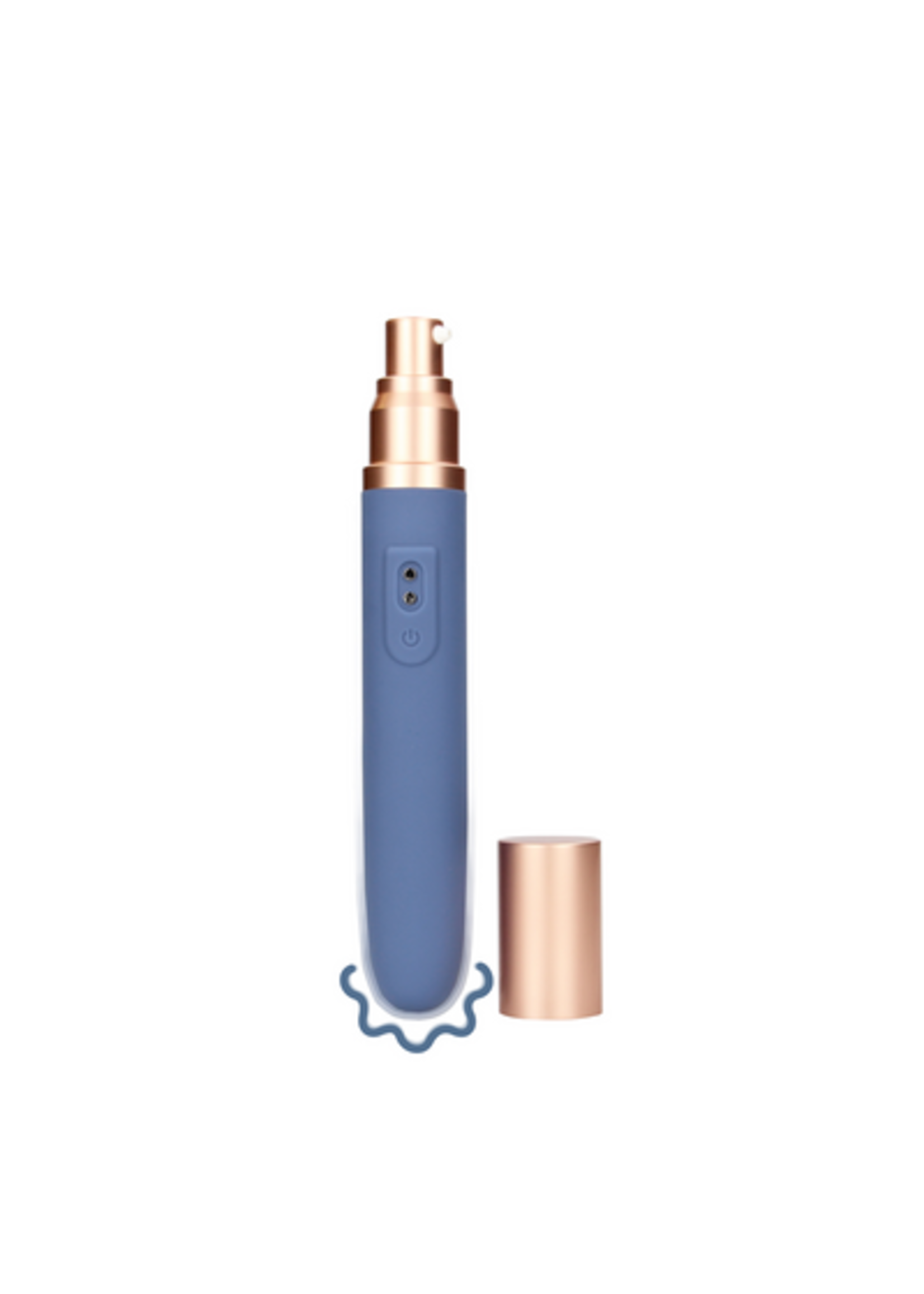 Loveline by Shots Travel vibrator with lube compartment and pump