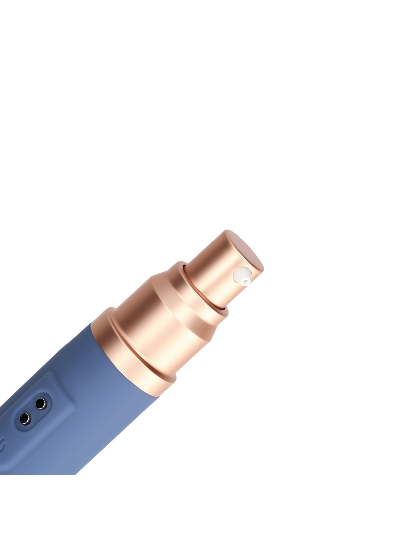 Loveline by Shots Travel vibrator with lube compartment and pump