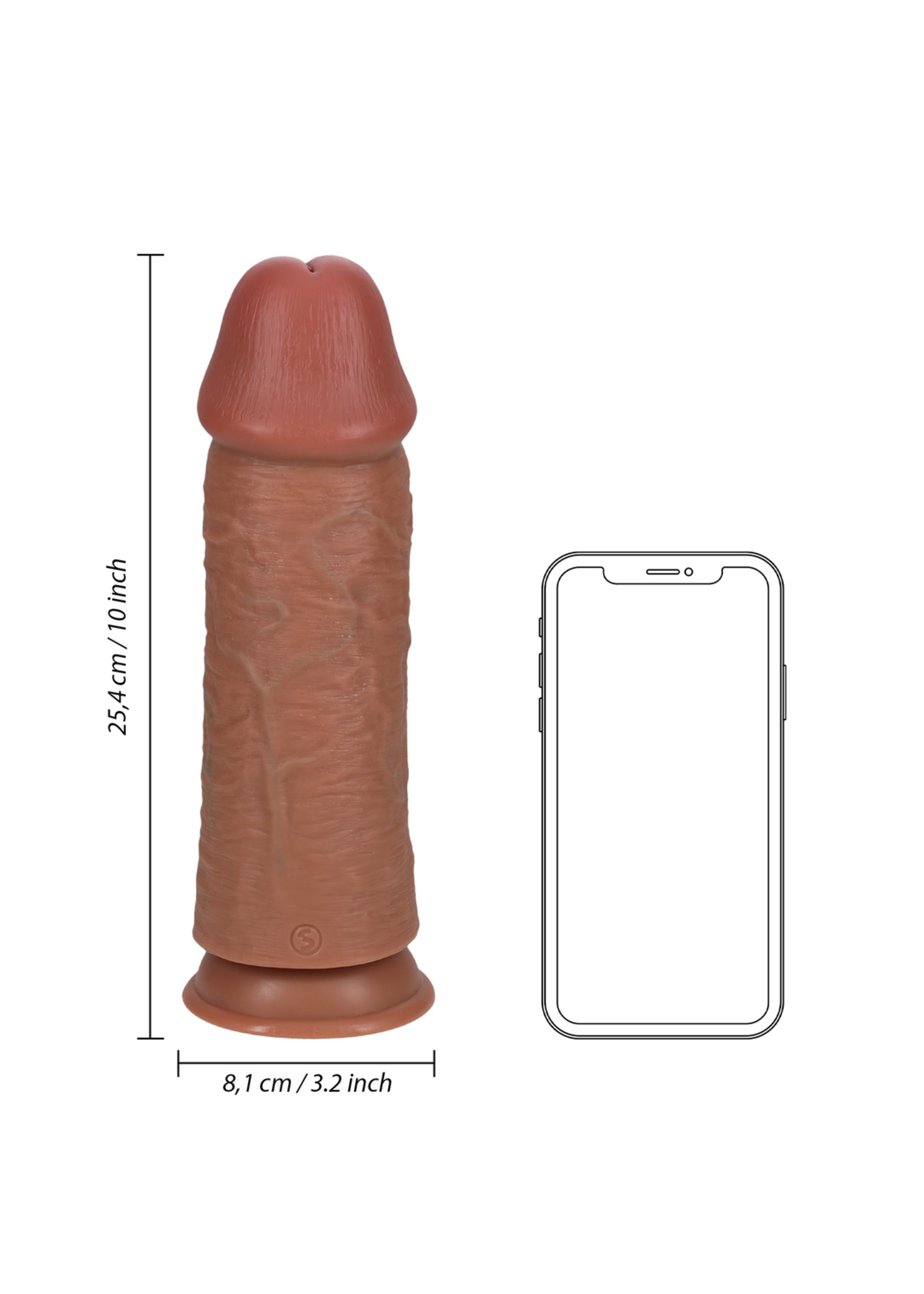 Realrock by Shots Extra thick dildo without balls 10"