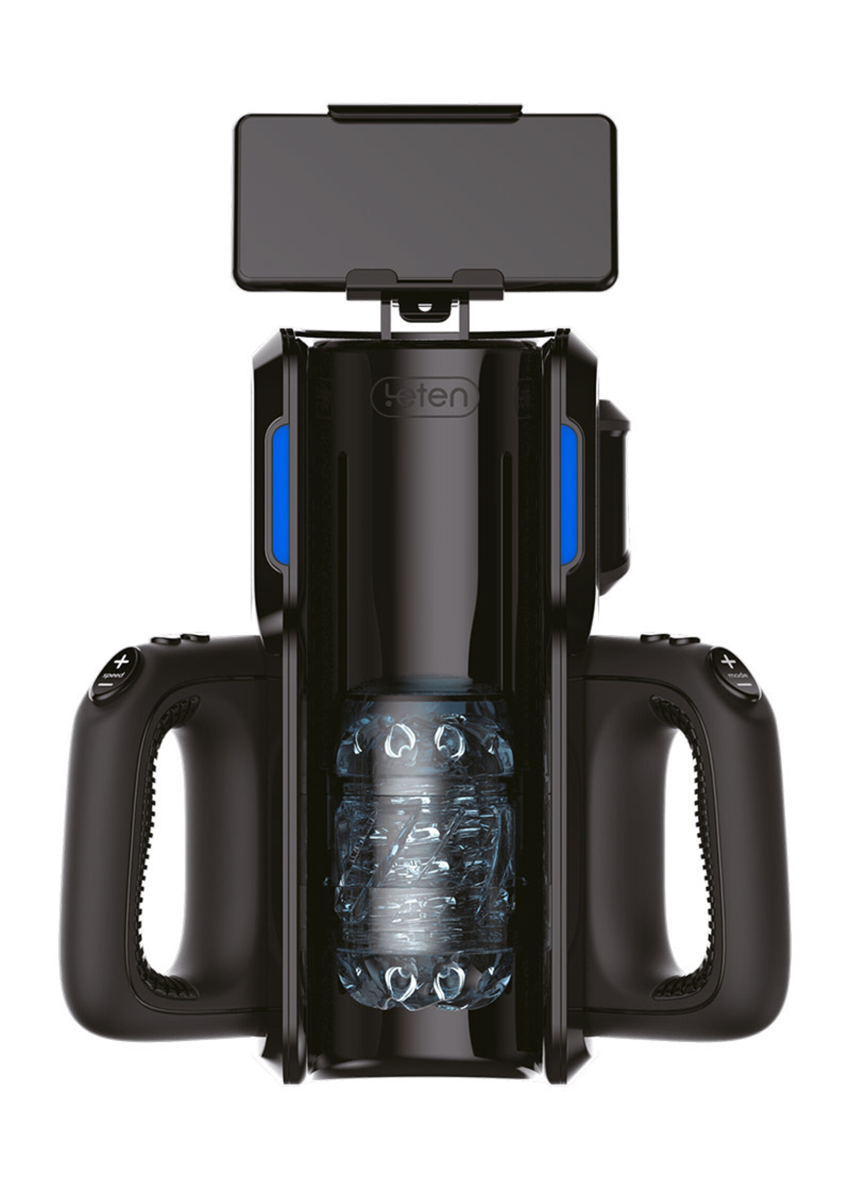 Leten SM500 - Super Thrusting Masturbator met telefoonhouder