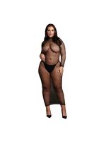 Le Désir Long dress fishnet turtle neck - QueenSize