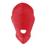 Bivakmuts - gesloten ogen open mond - rood