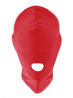 Bivakmuts - gesloten ogen open mond - rood