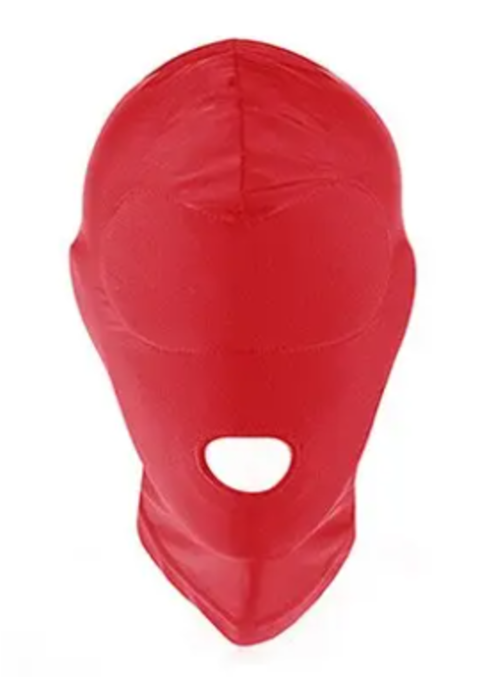 Bivakmuts - gesloten ogen open mond - rood
