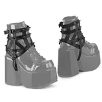 DemoniaCult Boot harnesses met spike studs - OneSize