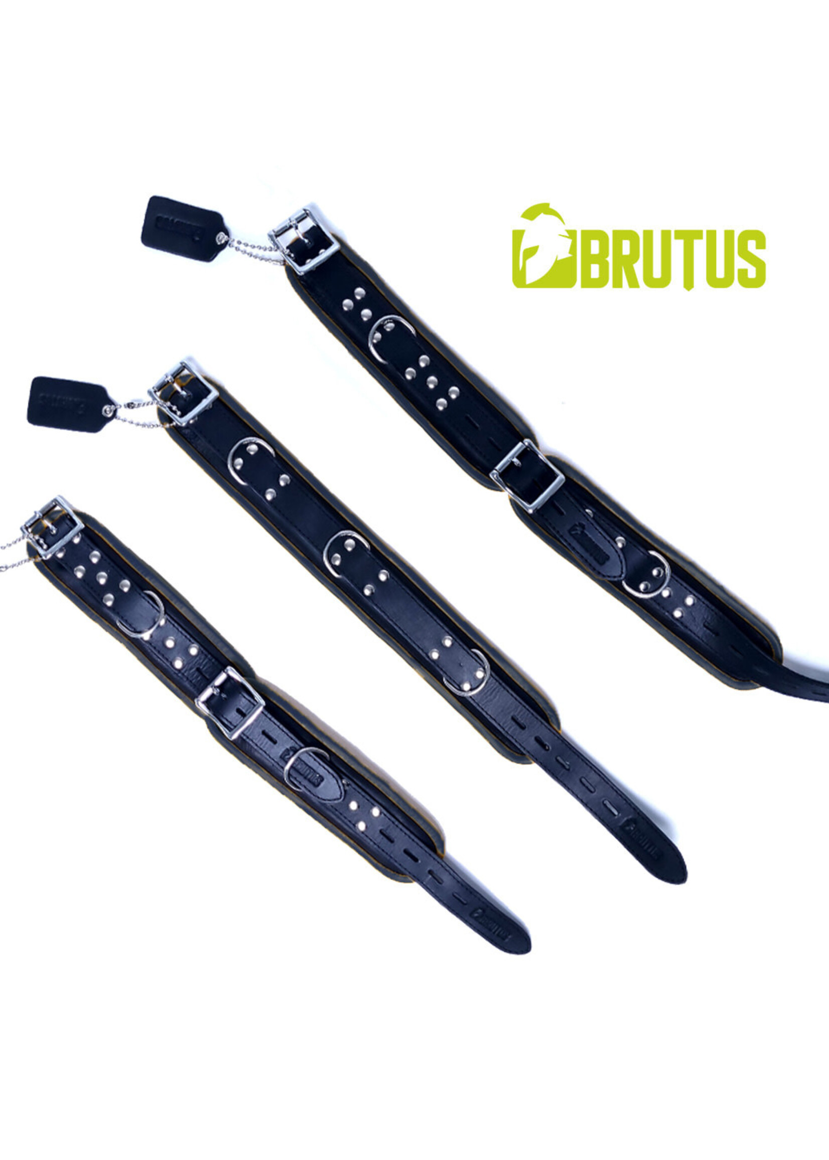 Leather ankle restraints - black