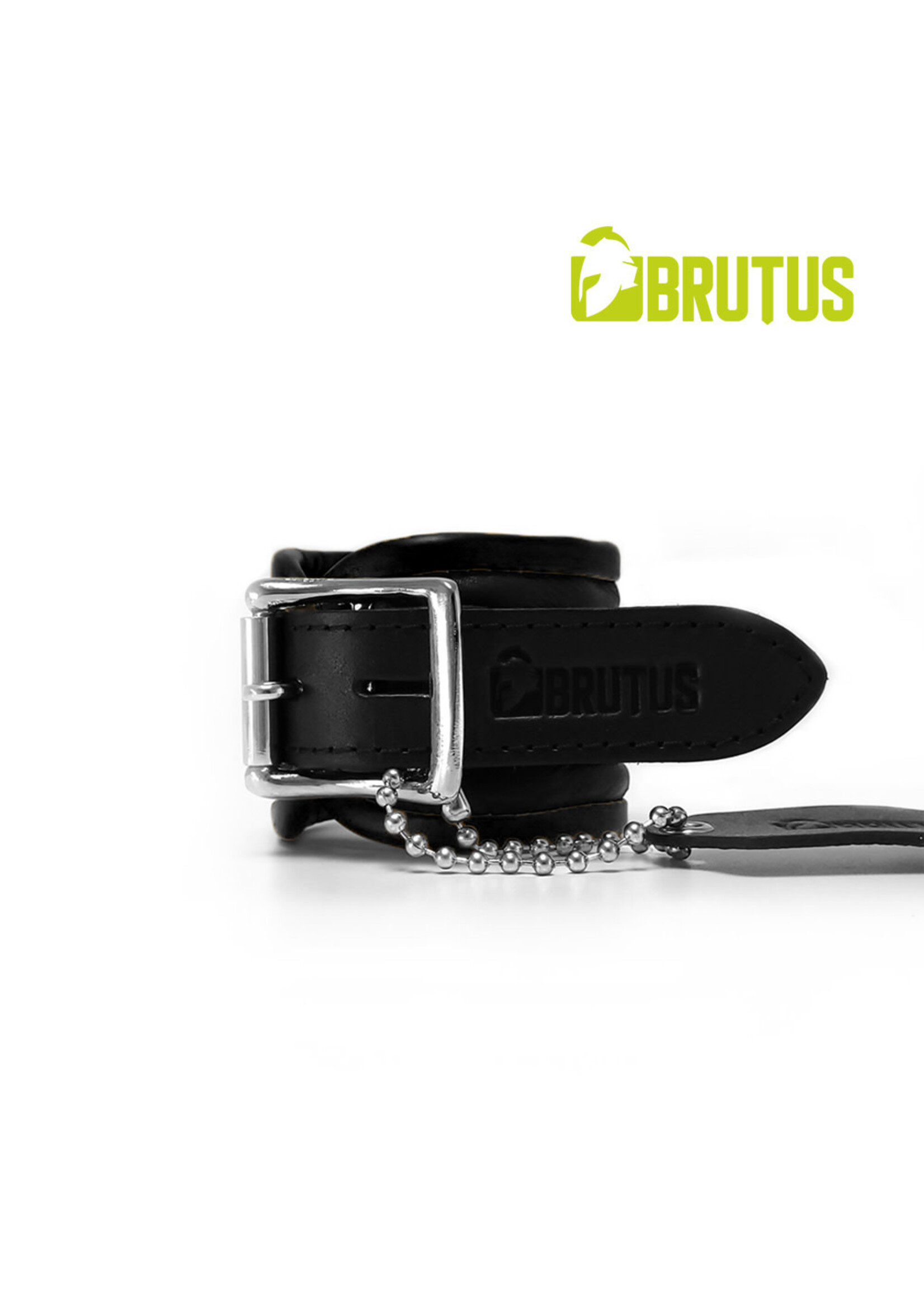 Leather wrist restraints - black