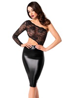 Noir Handmade Asymmetrische kanten jurk