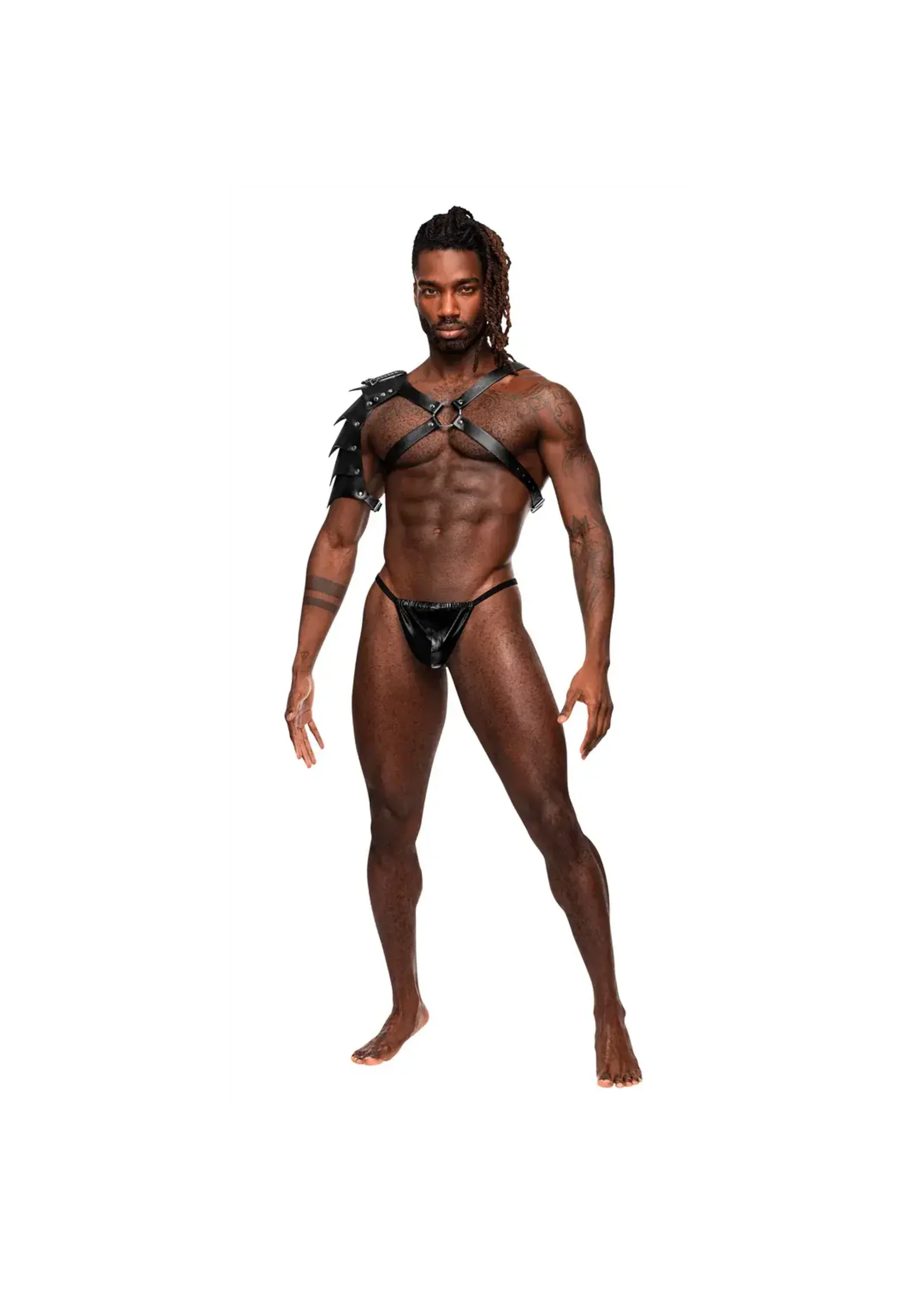 Male power Aquarius imitation leather harness - OneSize