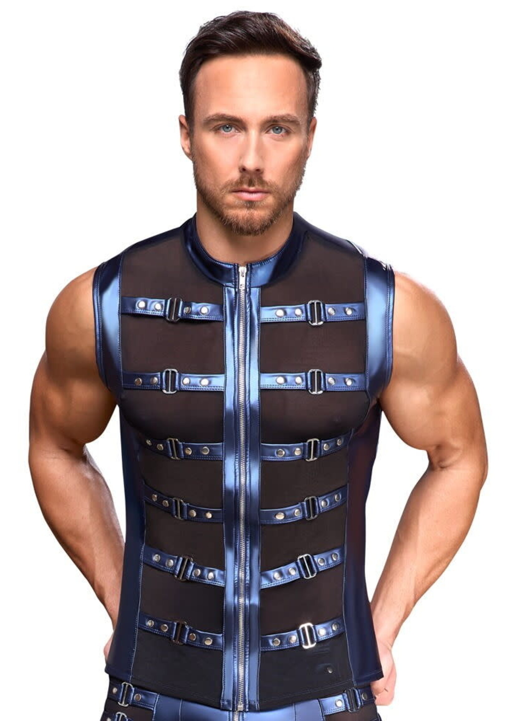 NEK Blue metallic powernet shirt