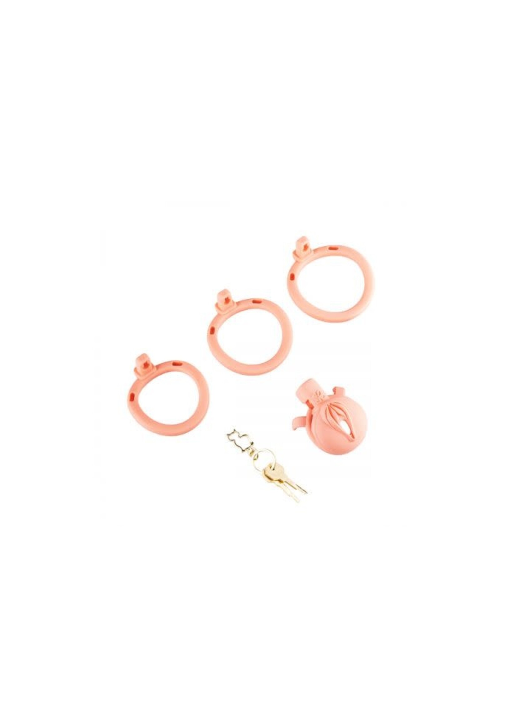 Pink pride chastity cage short