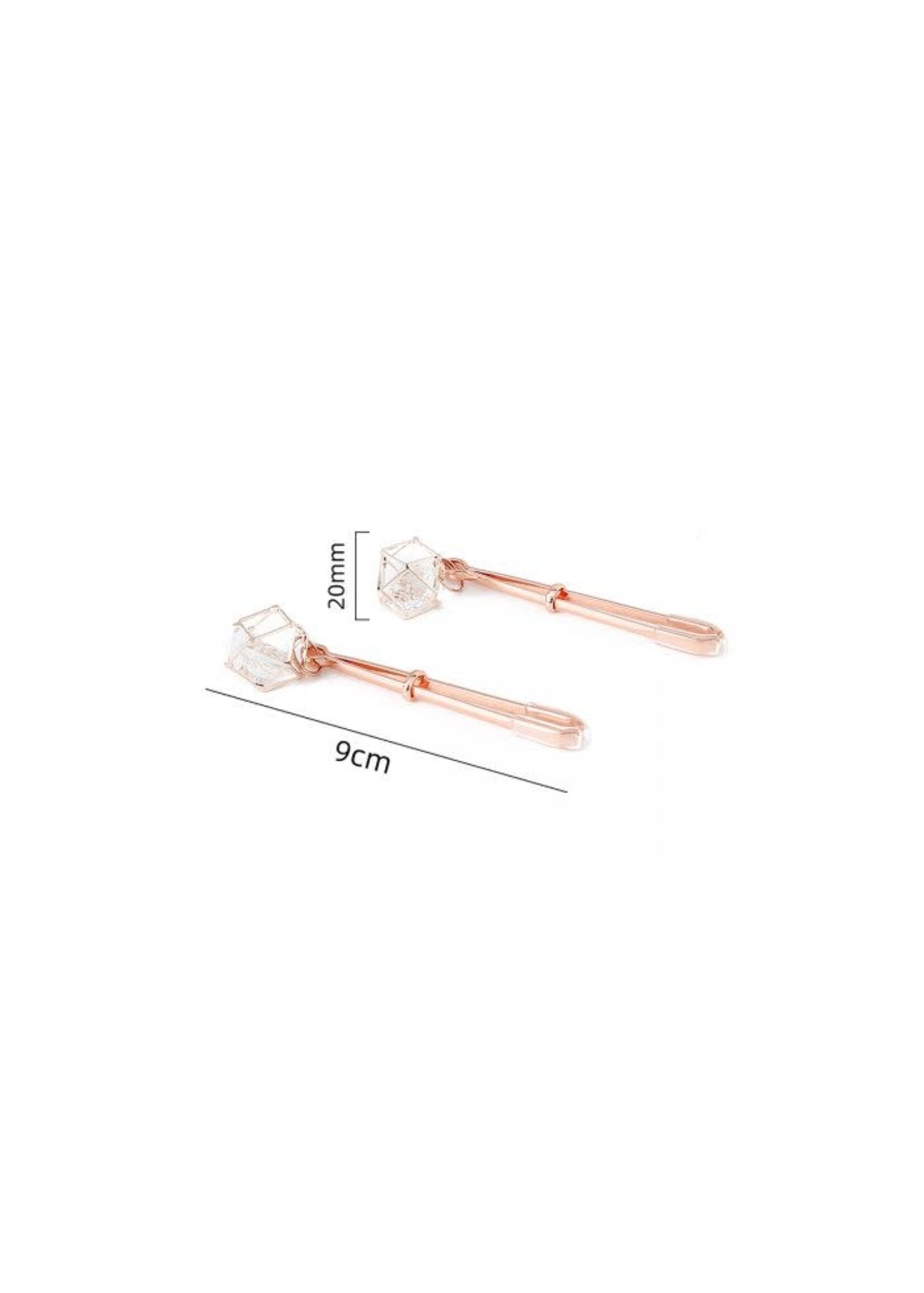 Kiotos Nipple clamps rose gold prism