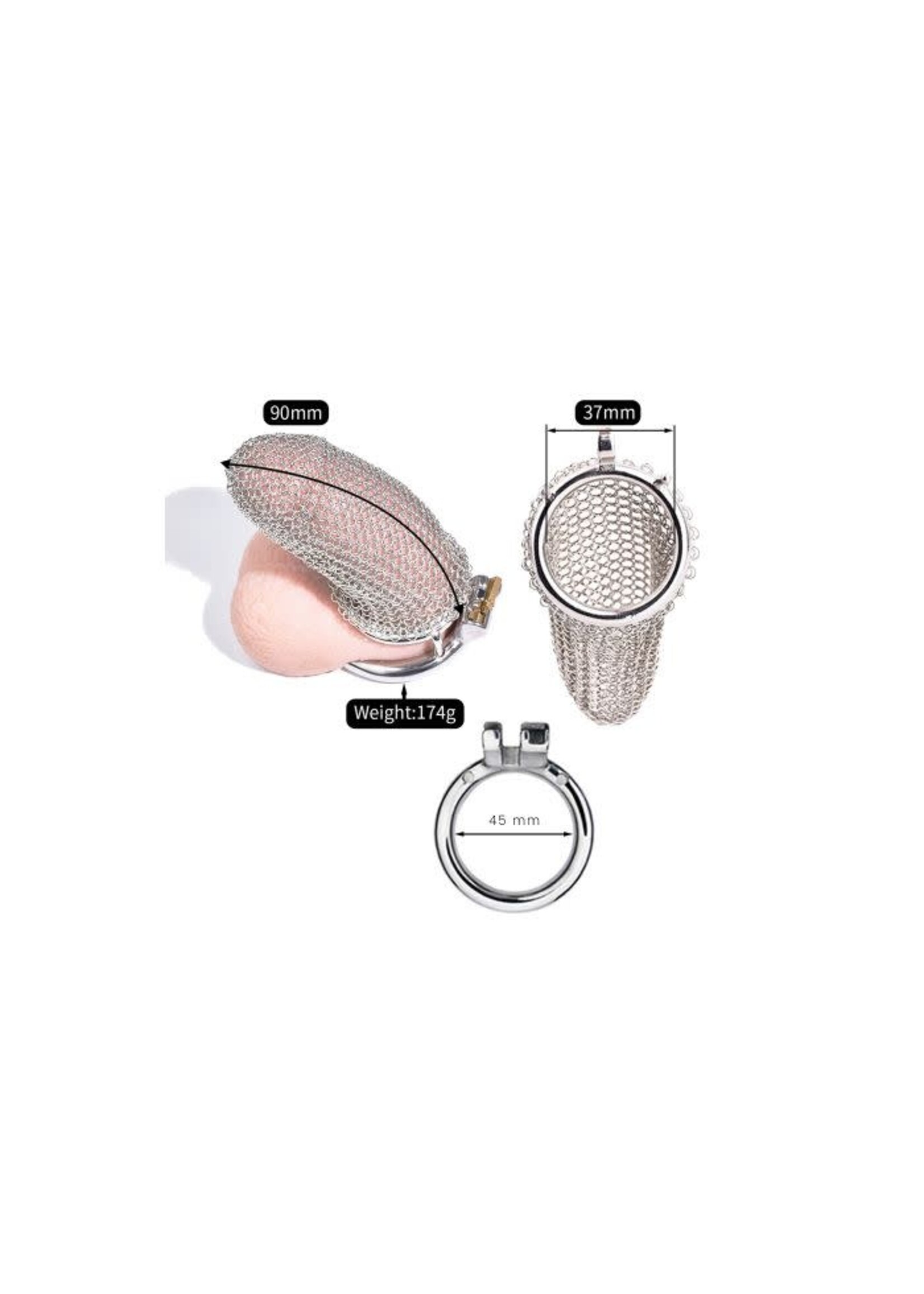 Kiotos Mesh Chastity Cage - L