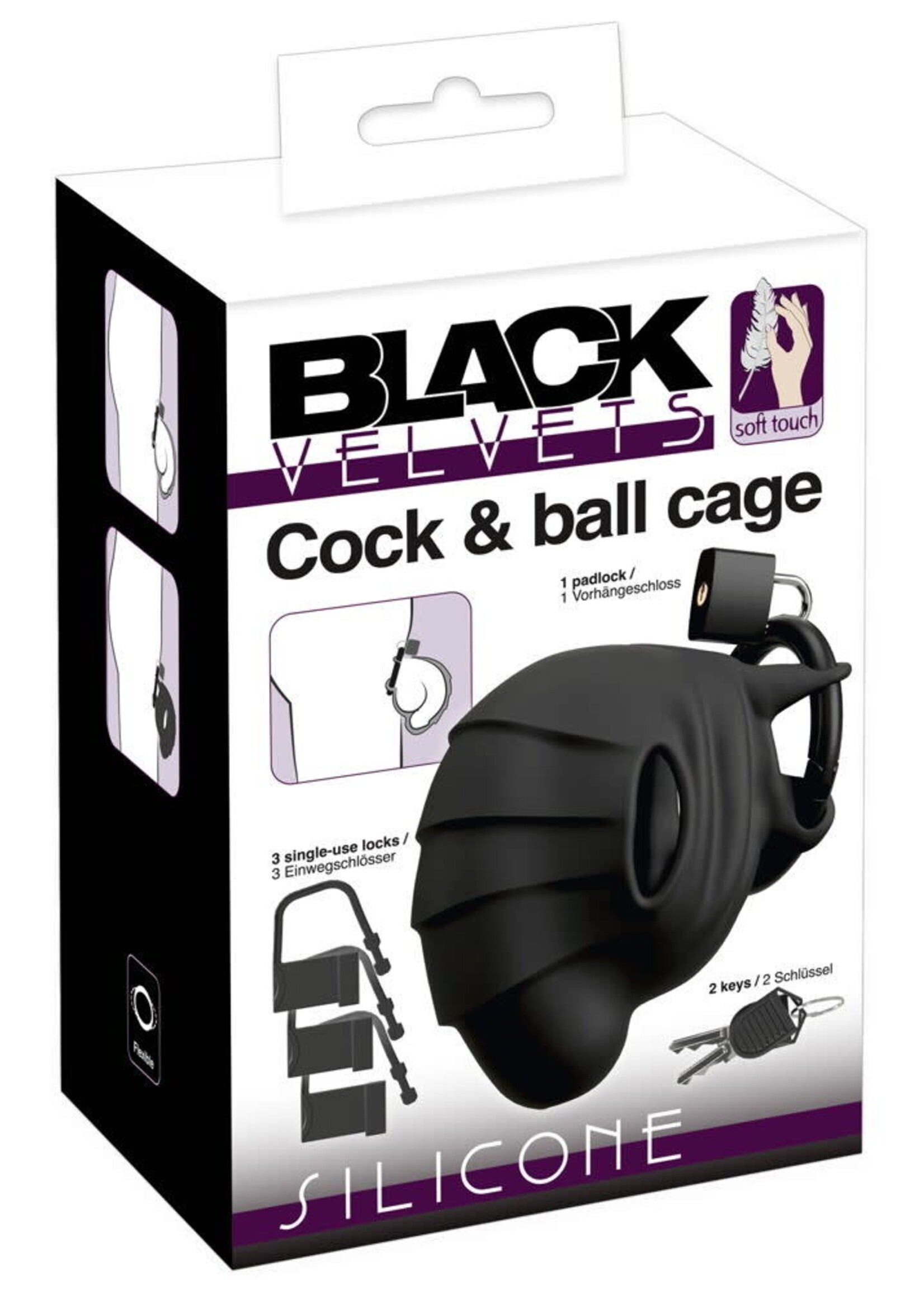 Black Velvets Cock & ball cage