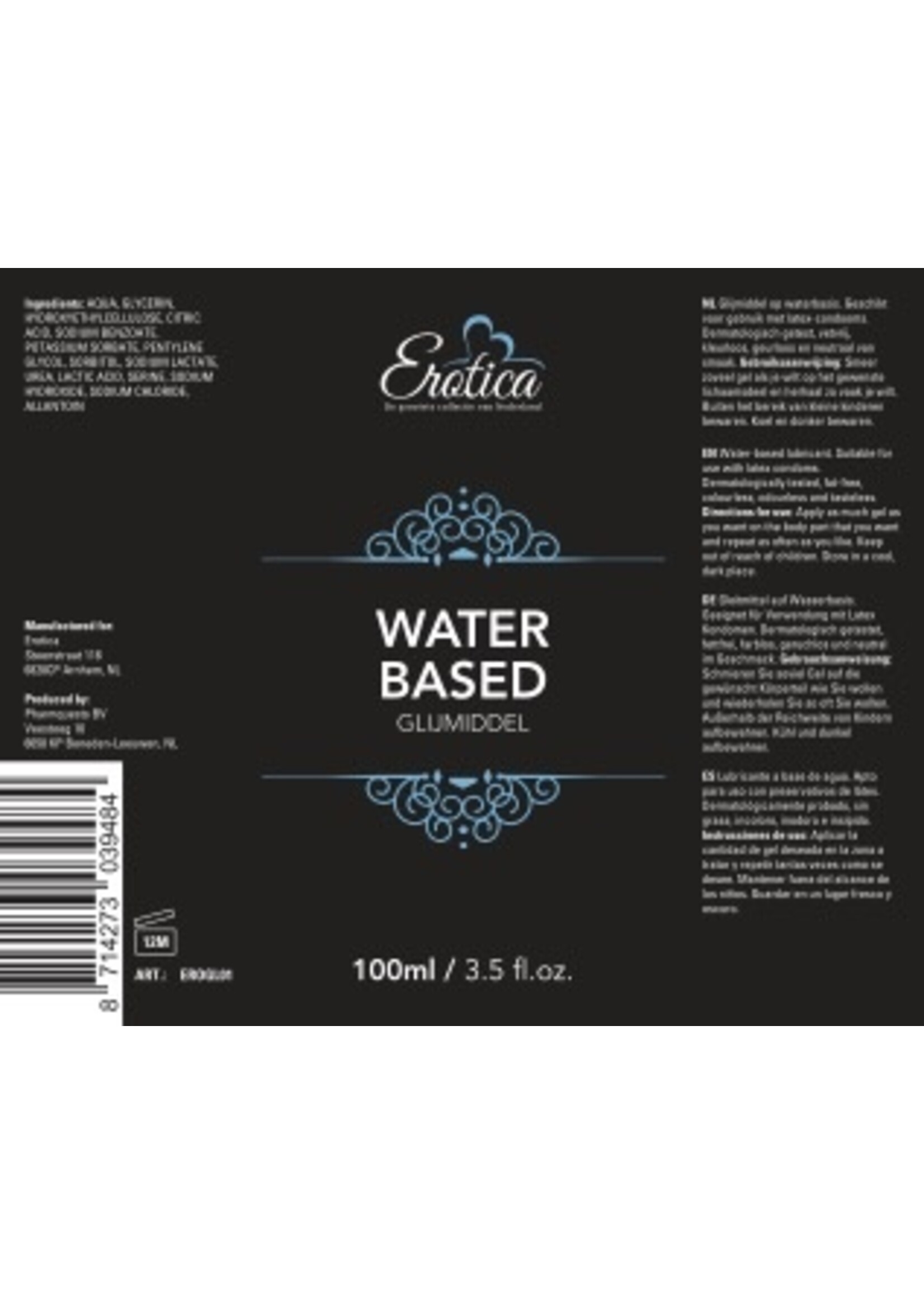 Erotica Glijmiddel Erotica glijmiddel waterbasis - met condoom - 100 ml