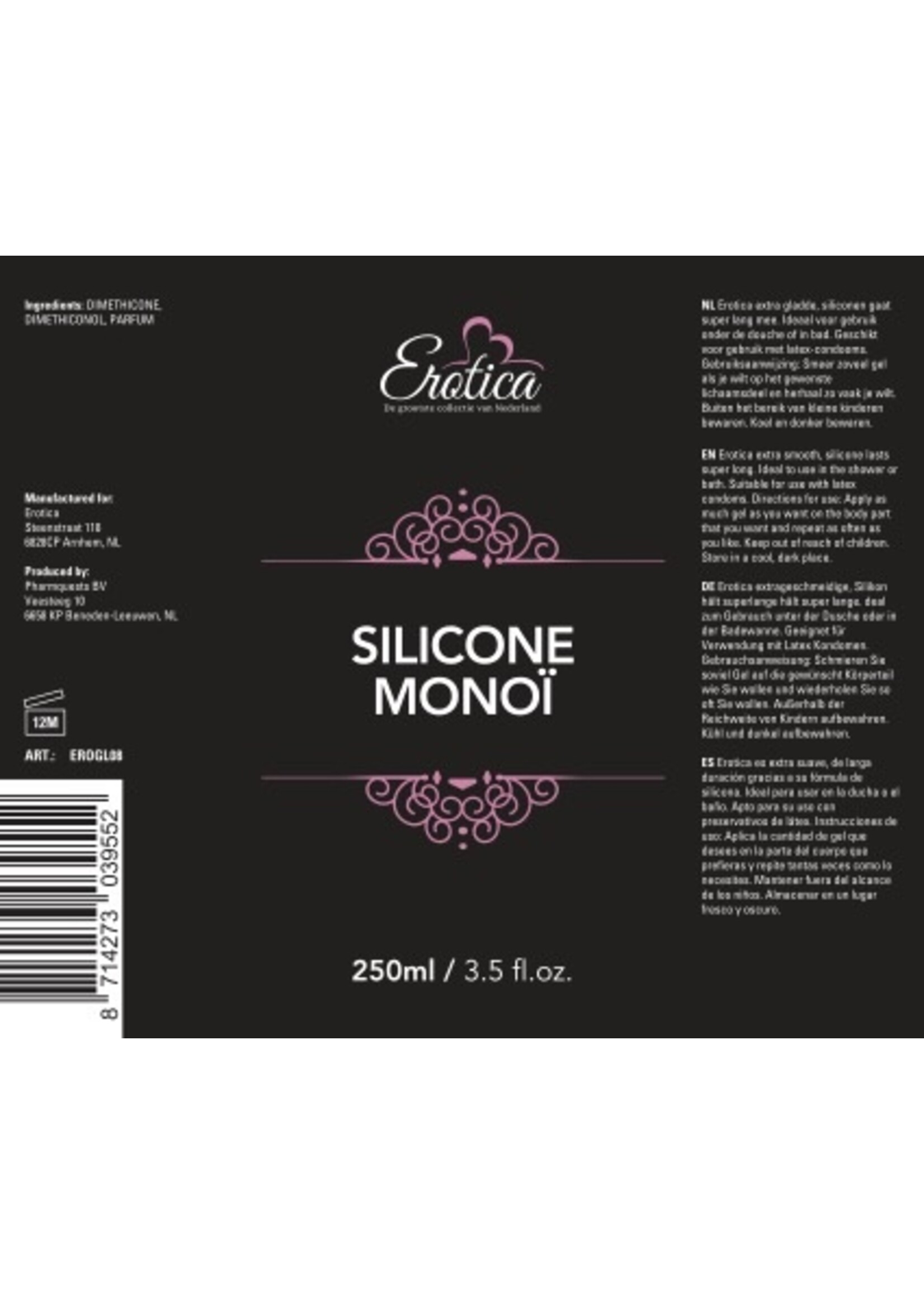 Erotica Glijmiddel Erotica glijmiddel silicone MONOI - met condoom - 250 ml