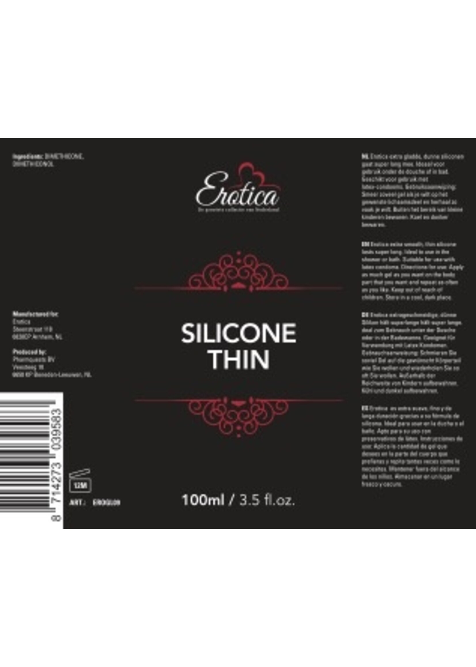 Erotica Glijmiddel Erotica glijmiddel silicone THIN basis - met condoom - 100 ml