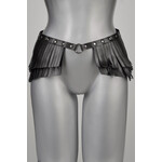 Voyeur X Leather skirt Fringe silver - OneSize