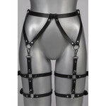 Voyeur X Leather garterbelt Seduction silver - OneSize