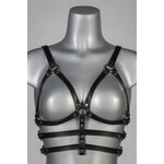 Voyeur X Leather harness Subjection silver - OneSize