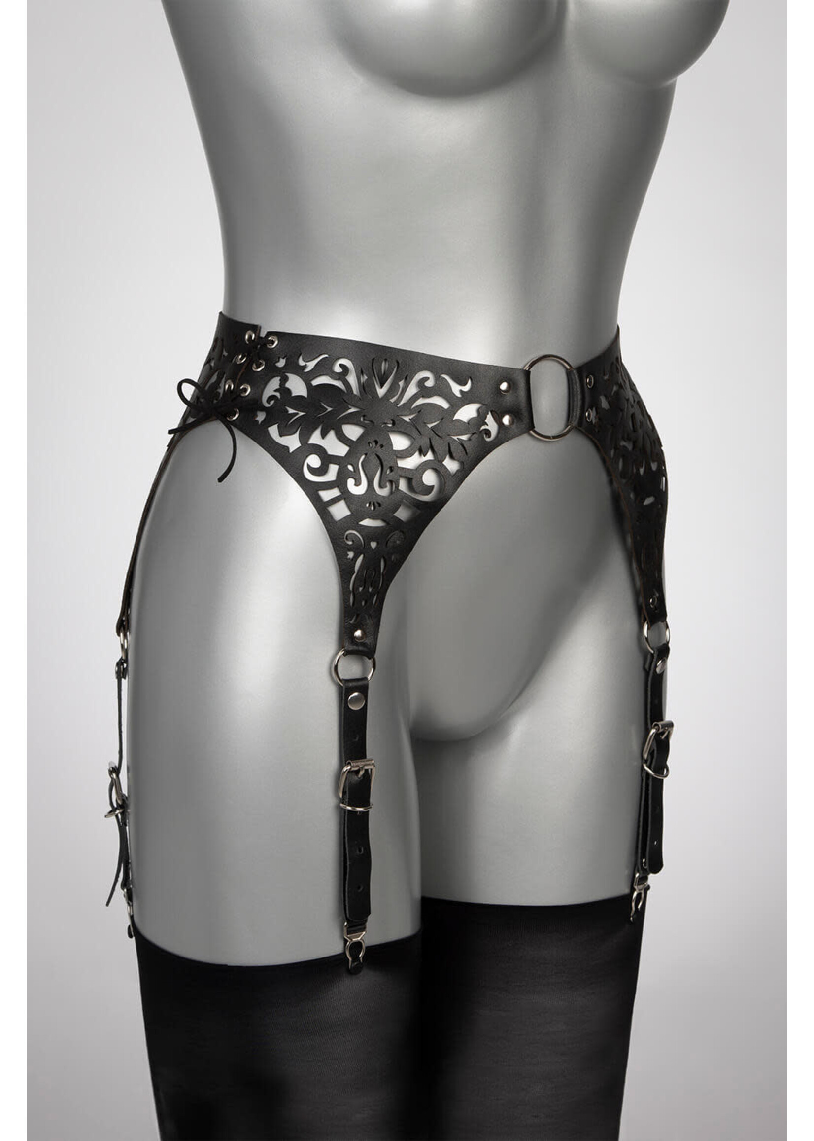 Voyeur X Leather garterbelt Lucy - OneSize