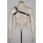Voyeur X Leather harness Crixus silver - OneSize