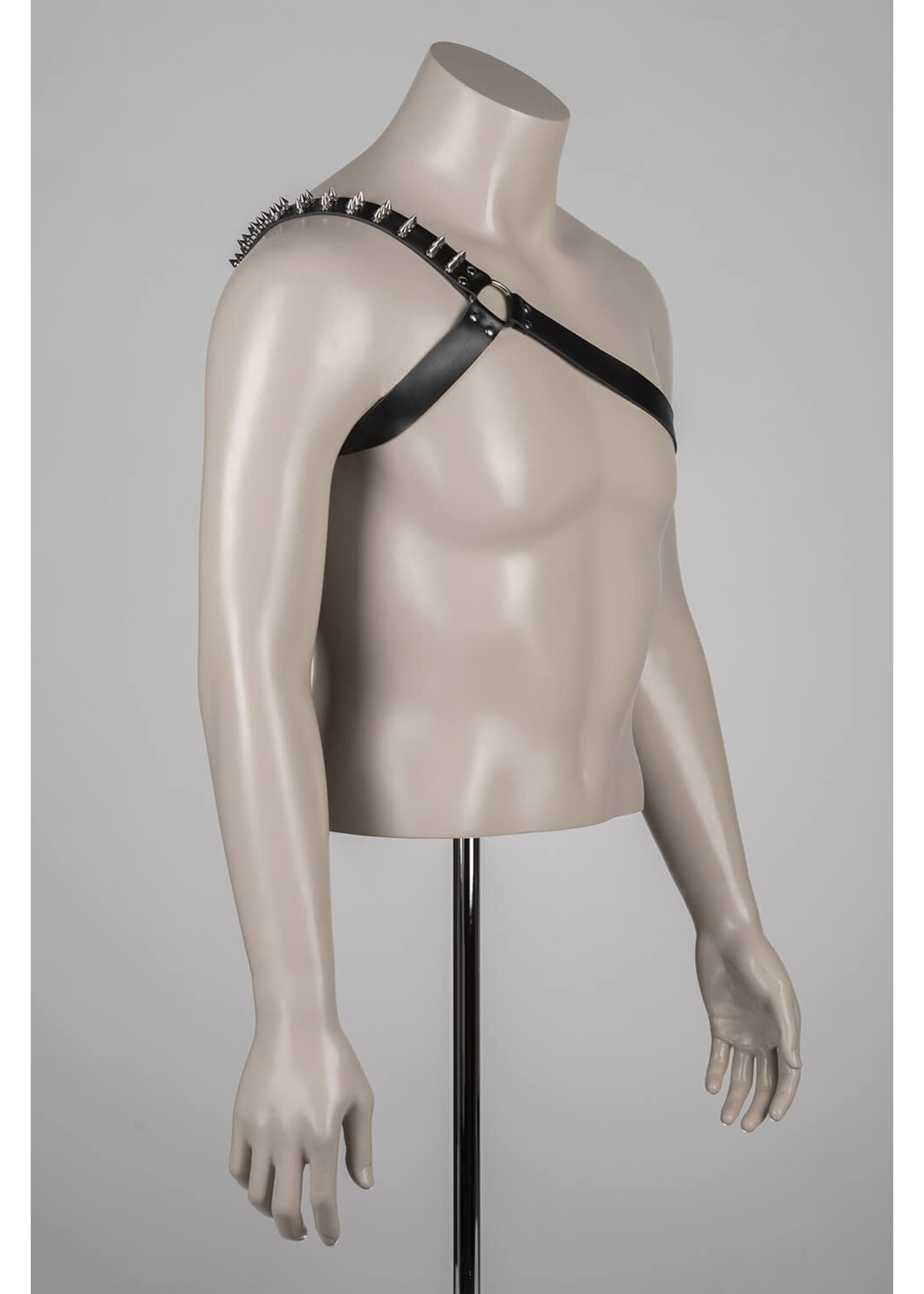 Voyeur X Leather harness Crixus silver - OneSize