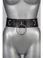 Voyeur X Leather waist belt Eternity silver - S/M