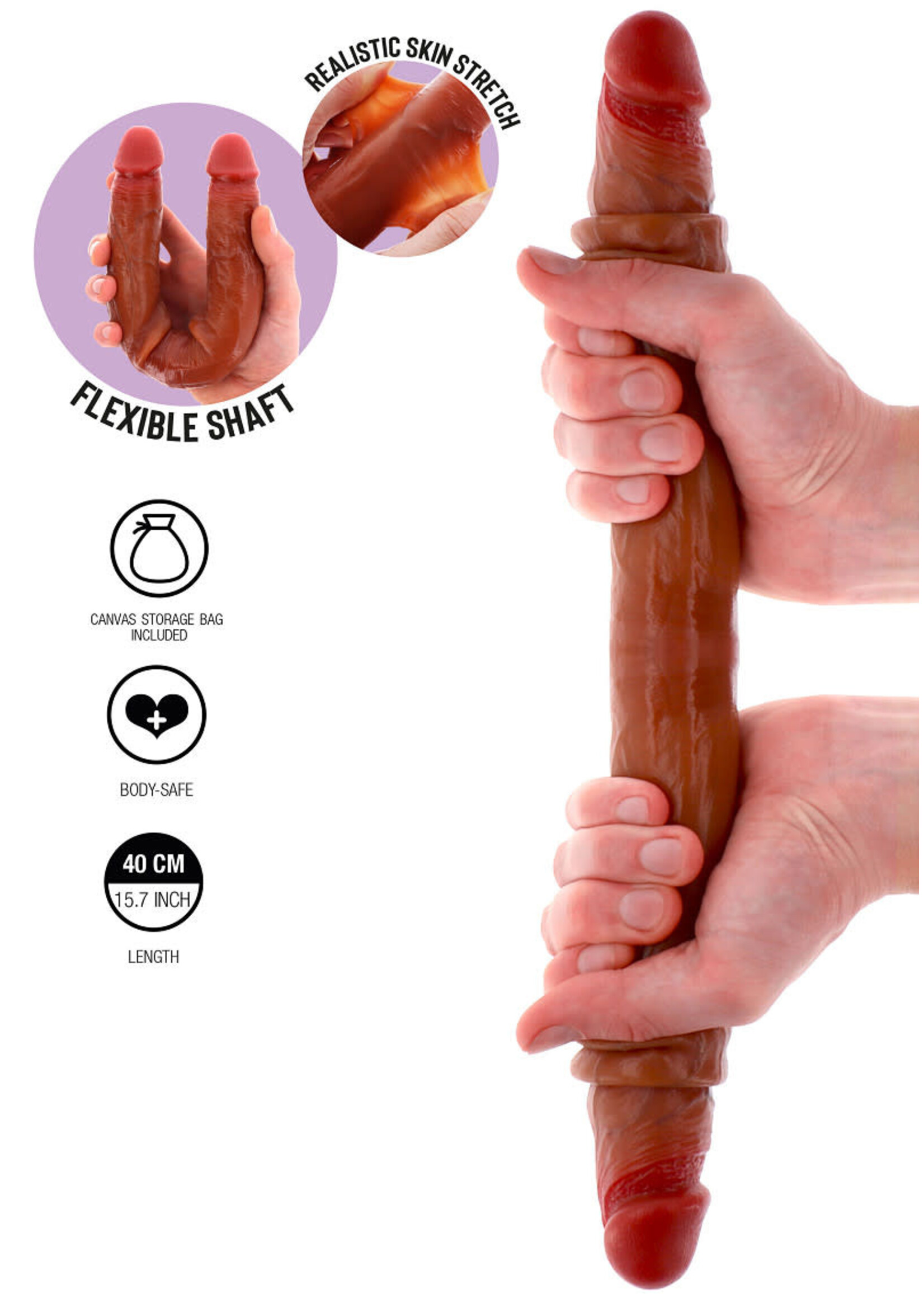 ToyJoy Silicone foreskin double dong 40cm