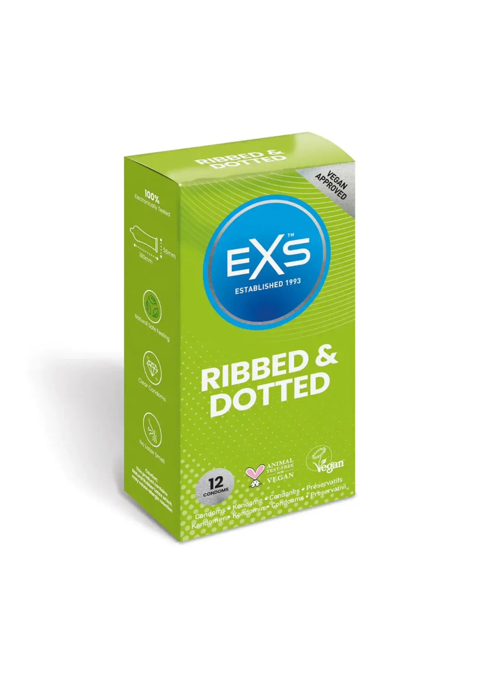 Exs Lifestyle Supplies EXS  3in1 ribbed, dotted and flared  Condoms - 12st.