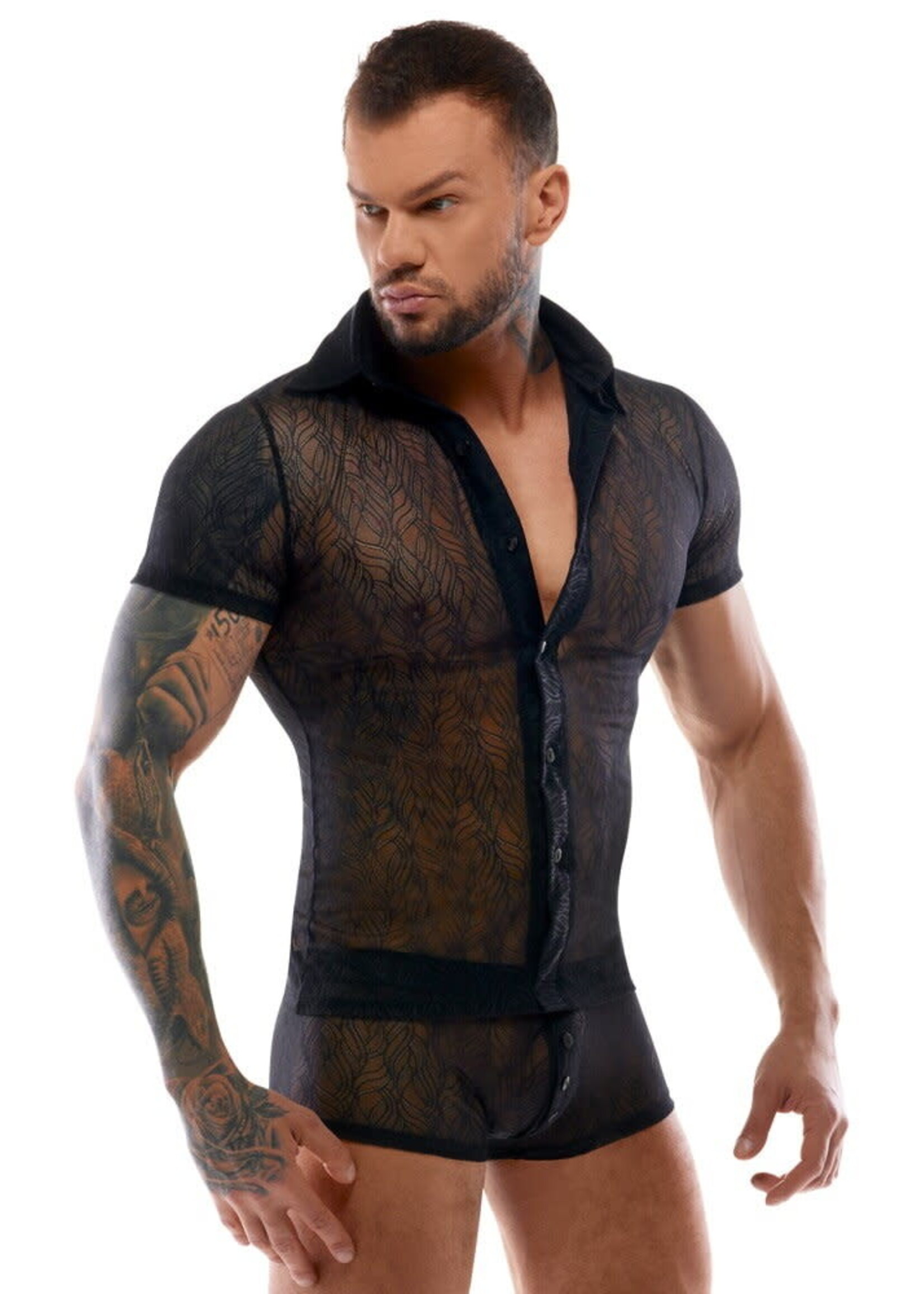Svenjoyment Transparent lace shirt
