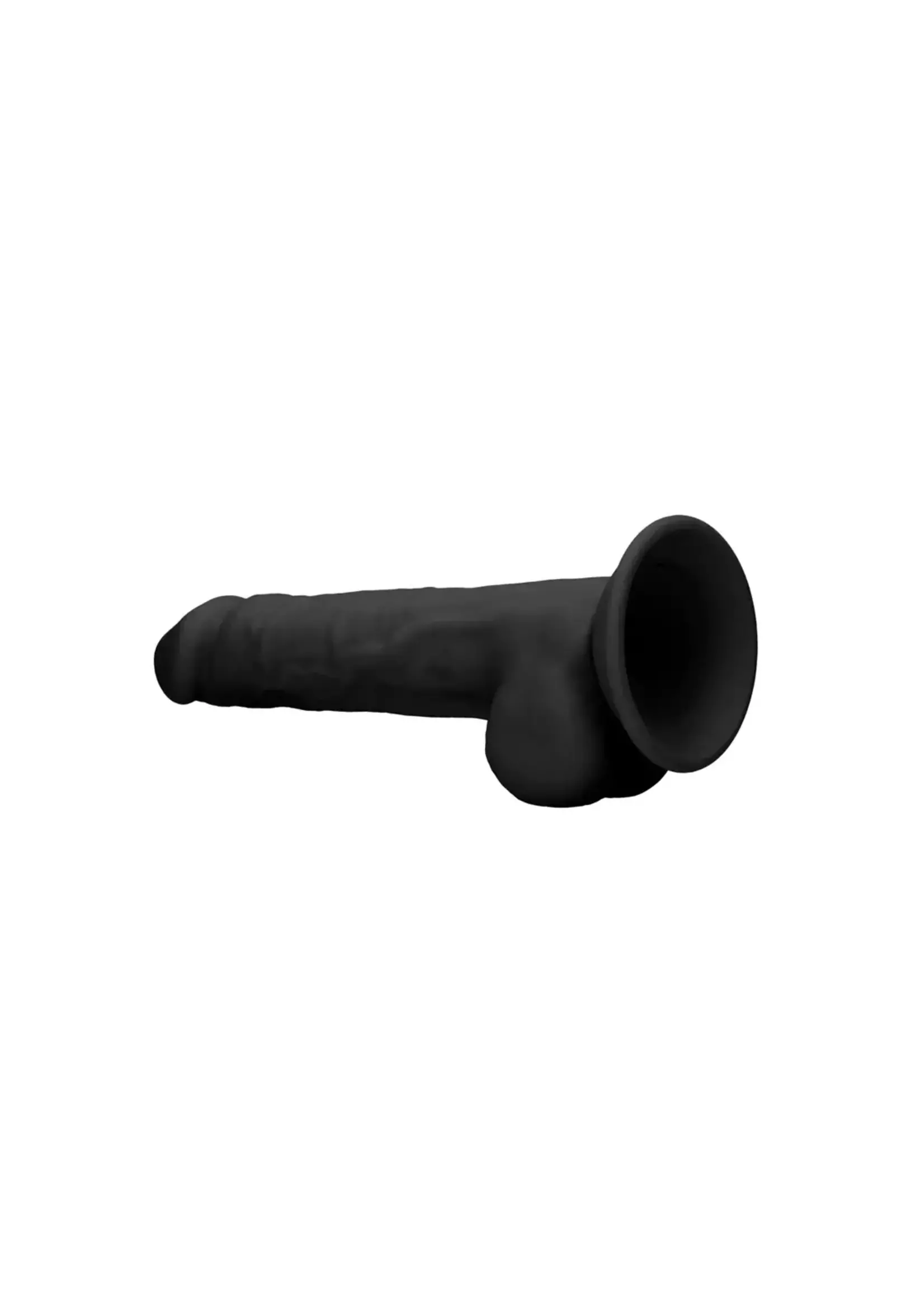 Realrock by Shots Silicone dildo with balls - 24cm black