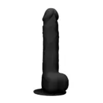 Realrock by Shots Silicone dildo with balls - 24cm black